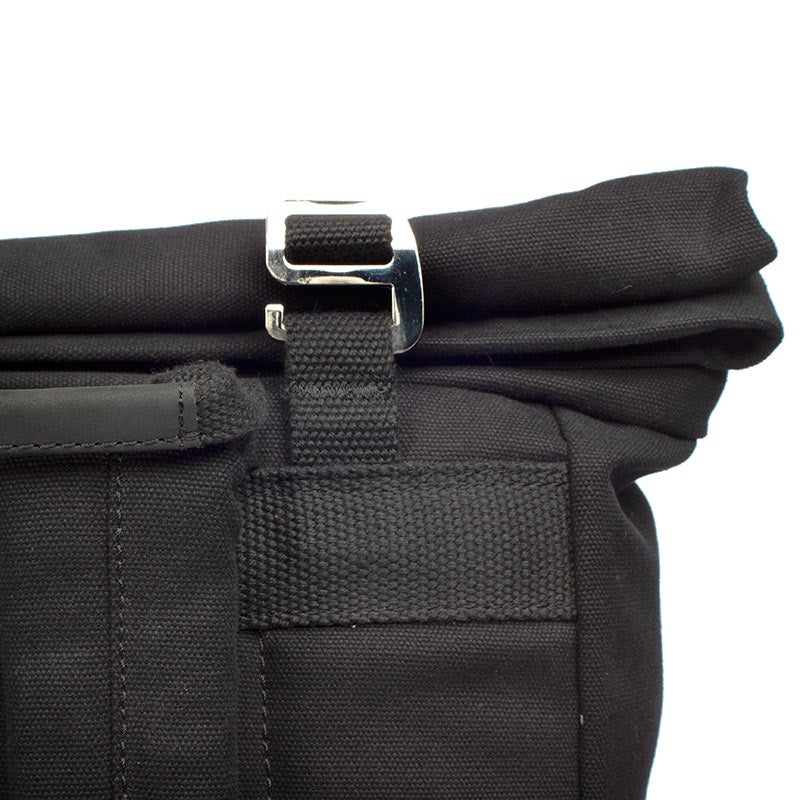 Margelisch Mevoc 1 canvas black sustainable rolltop backpack