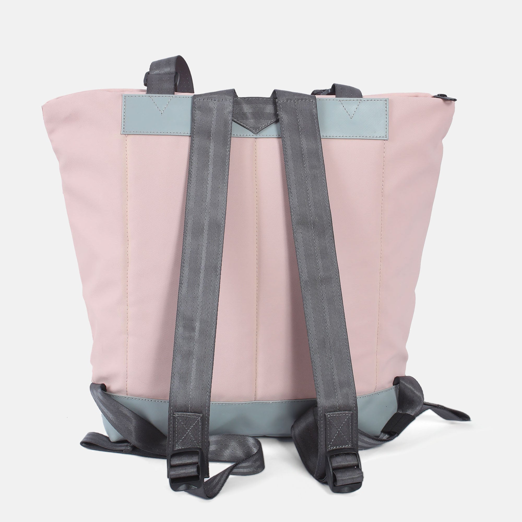 Simse 7.1 shopper-backpack grey-light rose Rückseite