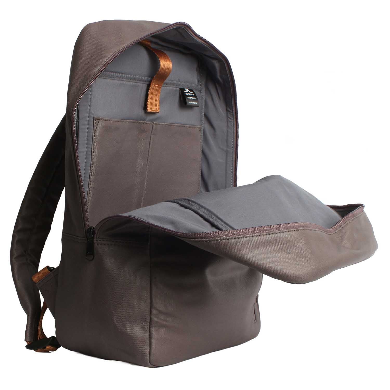 Margelisch Rucksack Bukal 1 taupe dunkel  offen