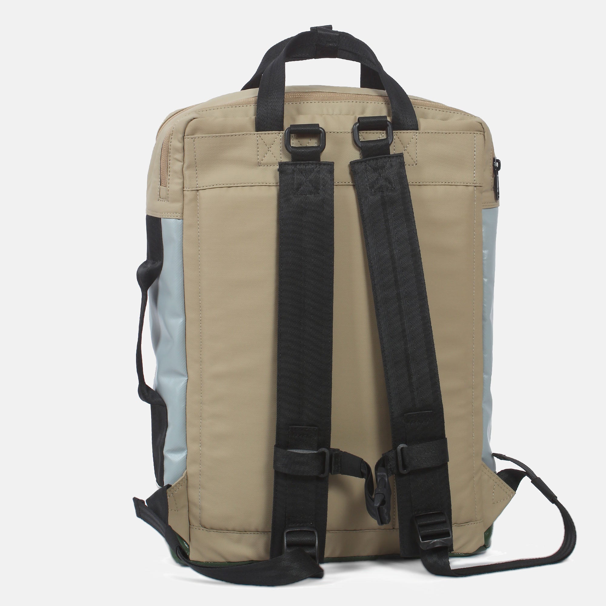 Rucksack Agal 7.3-M grey-jungle green-camel Rückenansicht