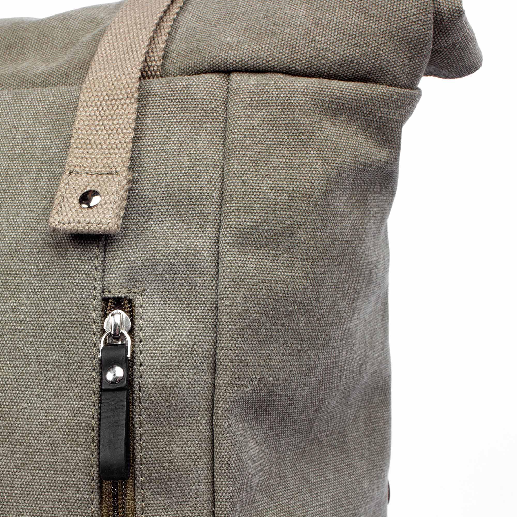 Margelisch Mevoc 1 canvas green urban sustainable rolltop backpack