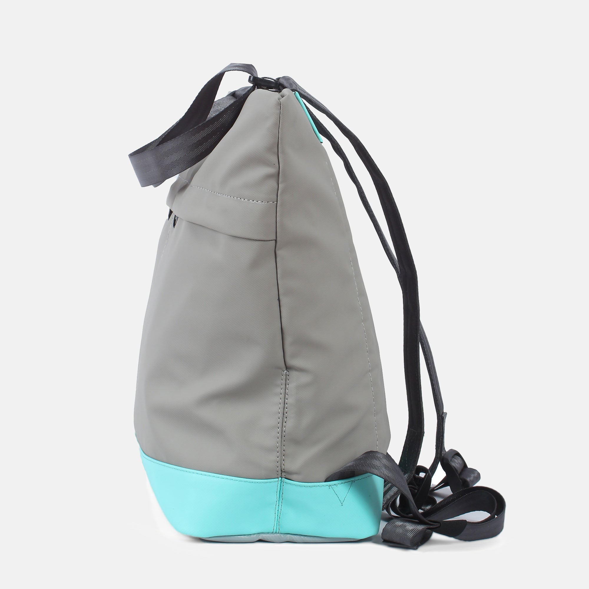 Simse 7.1 shopper-backpack mint-fog grey side