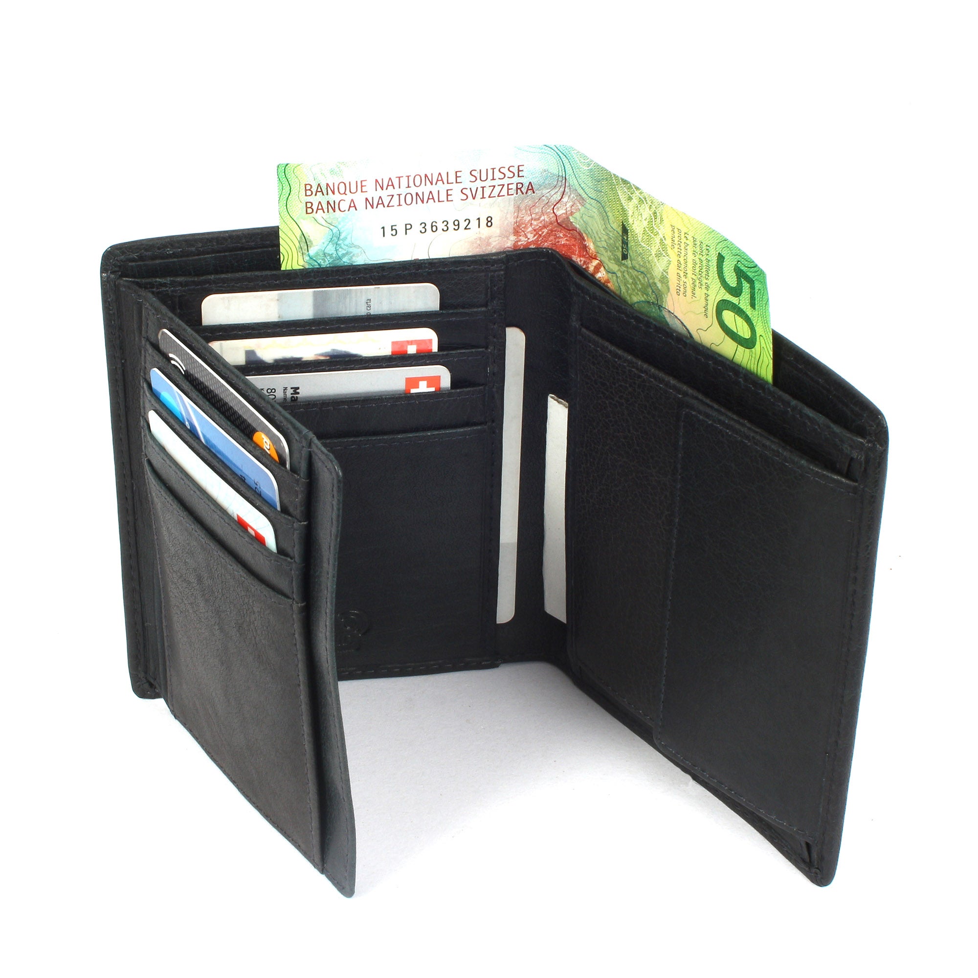 Margelisch Texas 2 sustainable RFID leather wallet for men  inside creditcards and bills