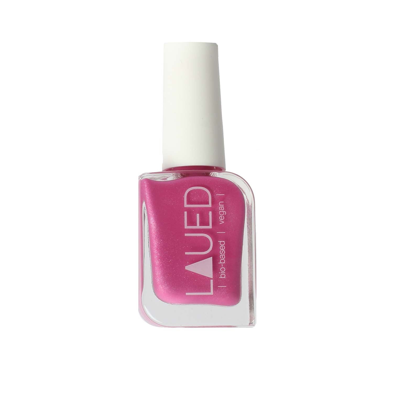 Laued Nagellack bio-based vegan glitter rosa