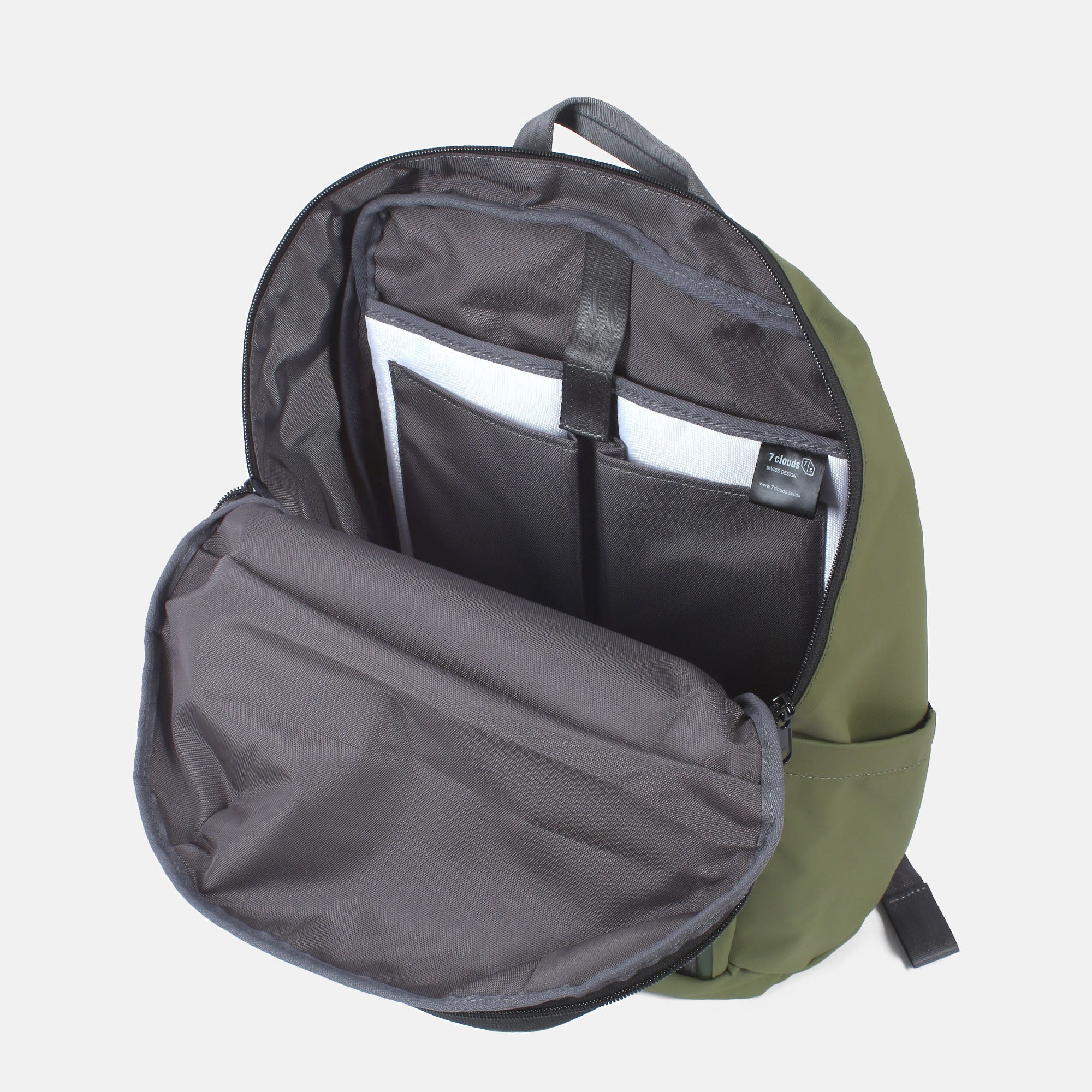 Suno 7.1 jungle green-mud green laptop backpack laptop pocket