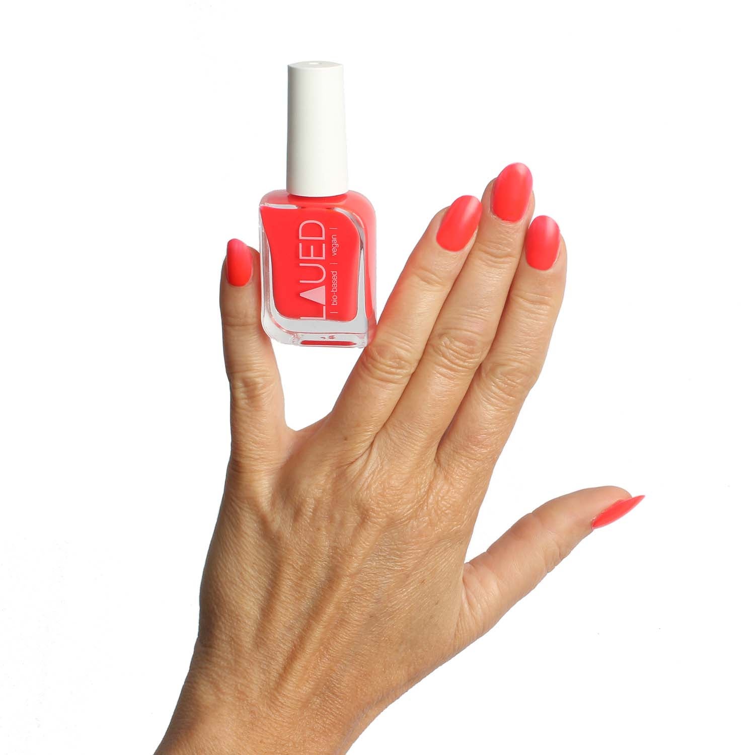 LAUED - nail polish - bio based - Neon 03 Laued nailpolish bio based vegan neon melon