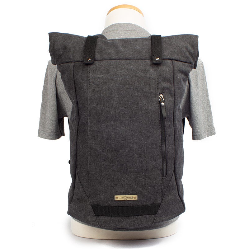 Margelisch Mevoc 1 canvas charcoal urban sustainable laptopbackpack