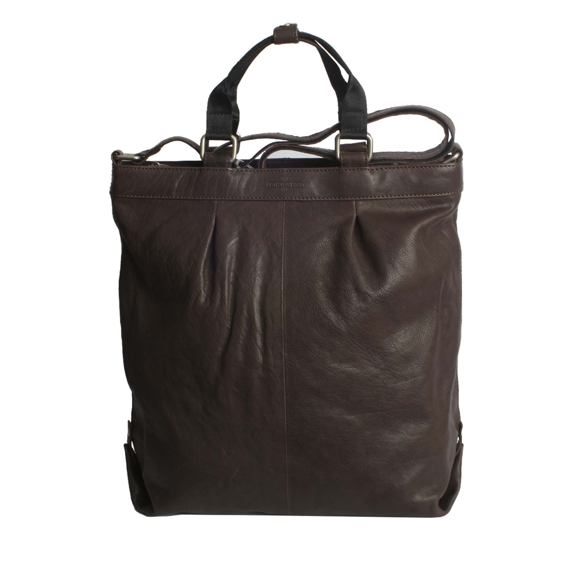 MARGELISCH leather laptop shoulder bag Cedel 1 - dark brown