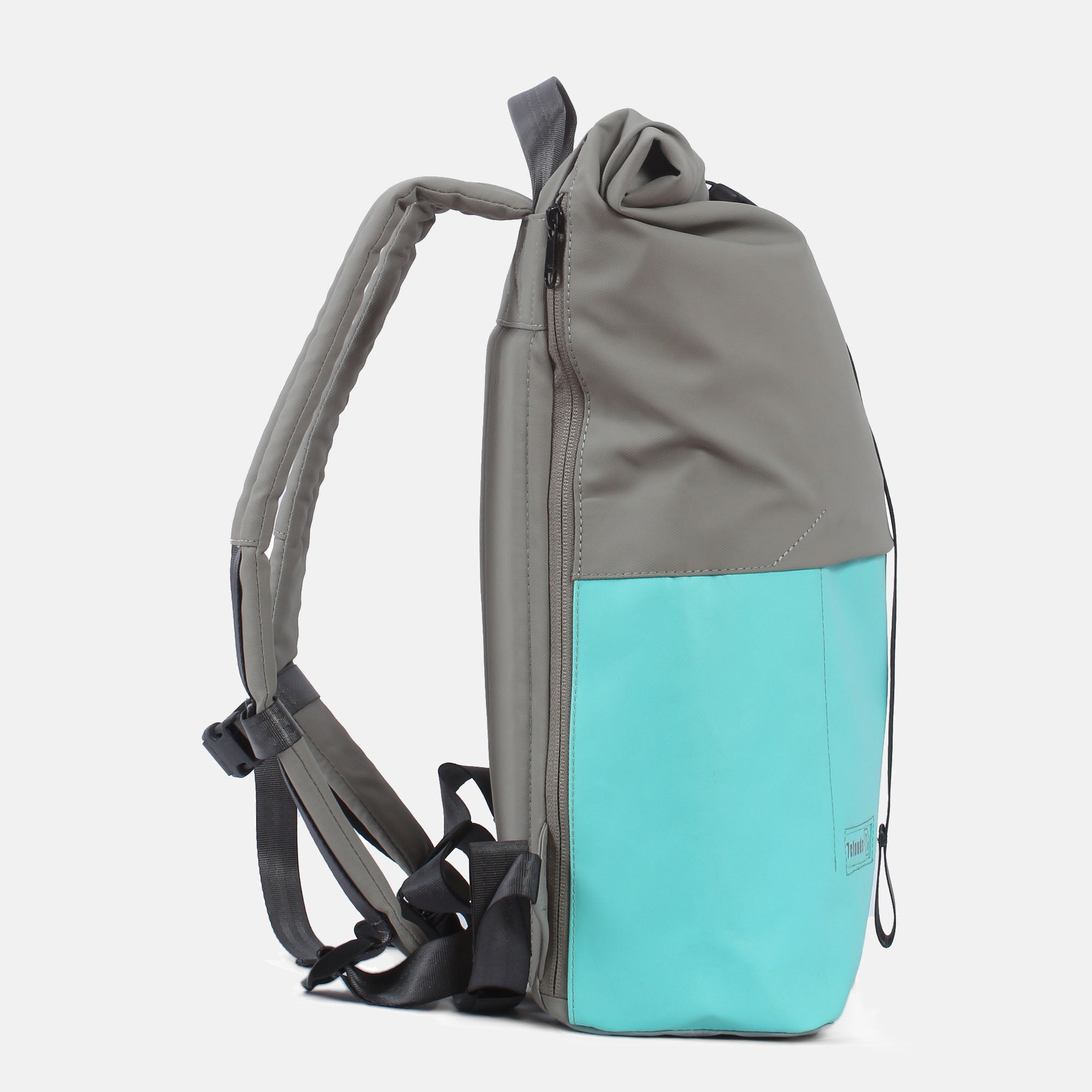 Laptop-Rucksack Kira 7.1 von 7clouds light mint-fog grey Seitenansicht