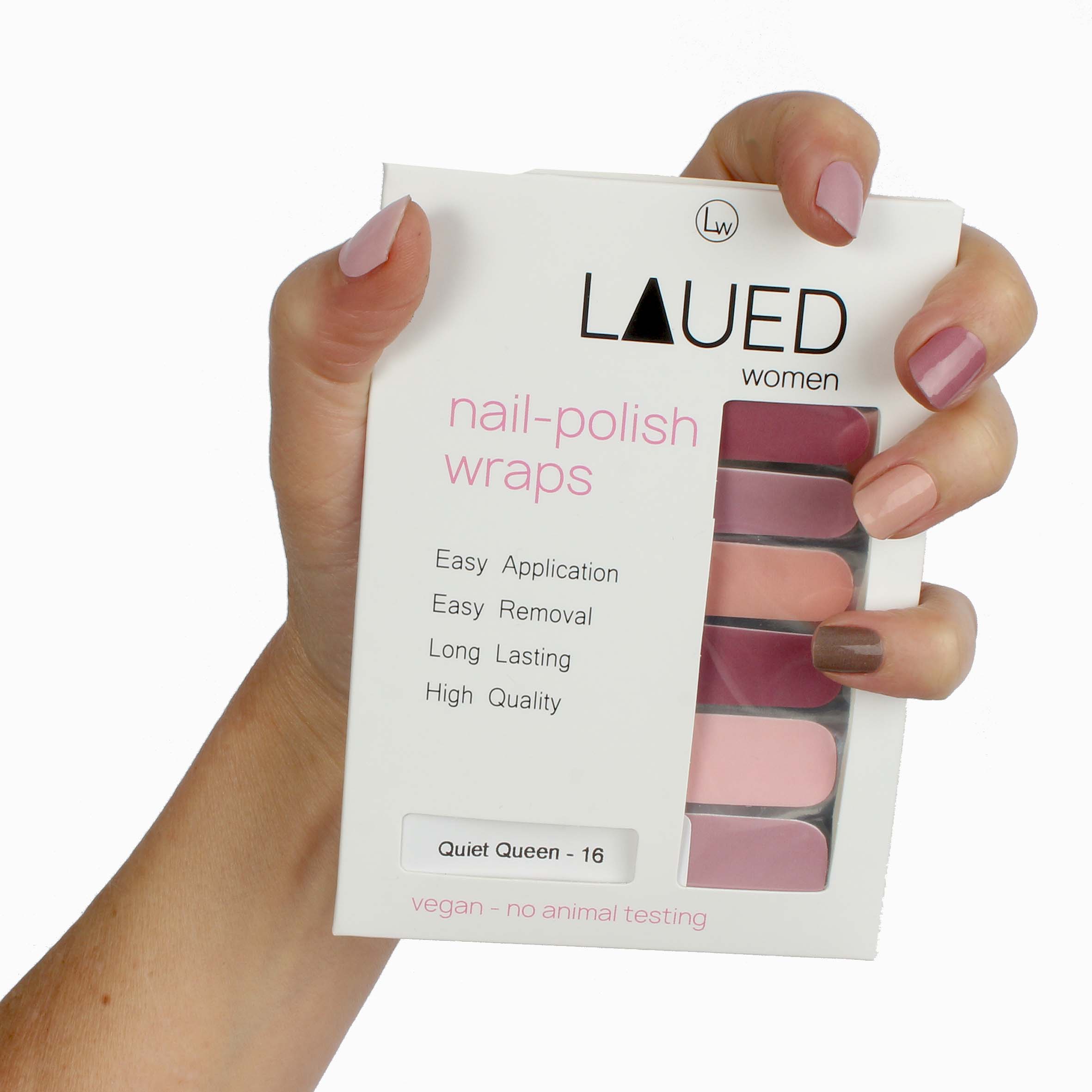 LAUED - feuils pour ongles - solid pink - Quiet Queen