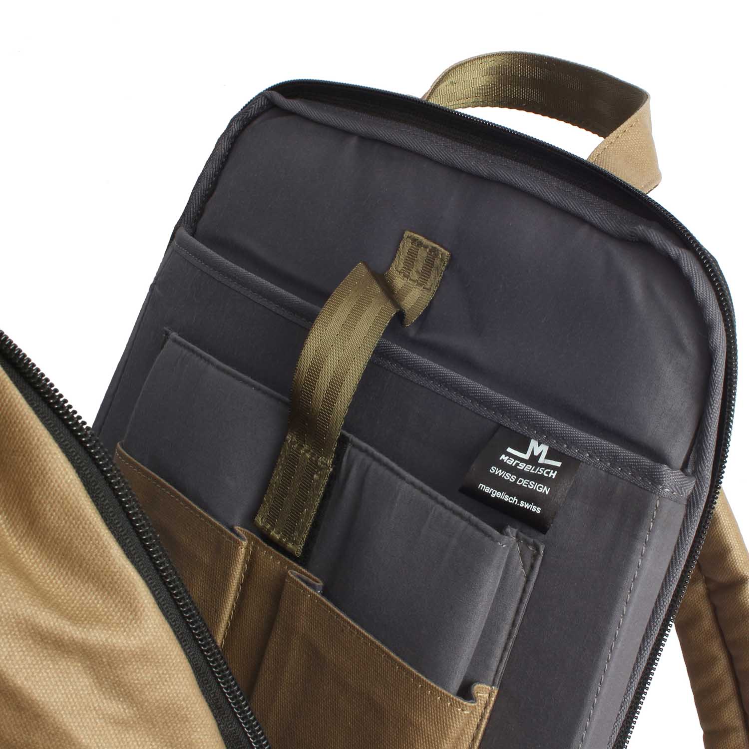 Margelisch Laptoprucksack Nemin 2 camel Laptopfach