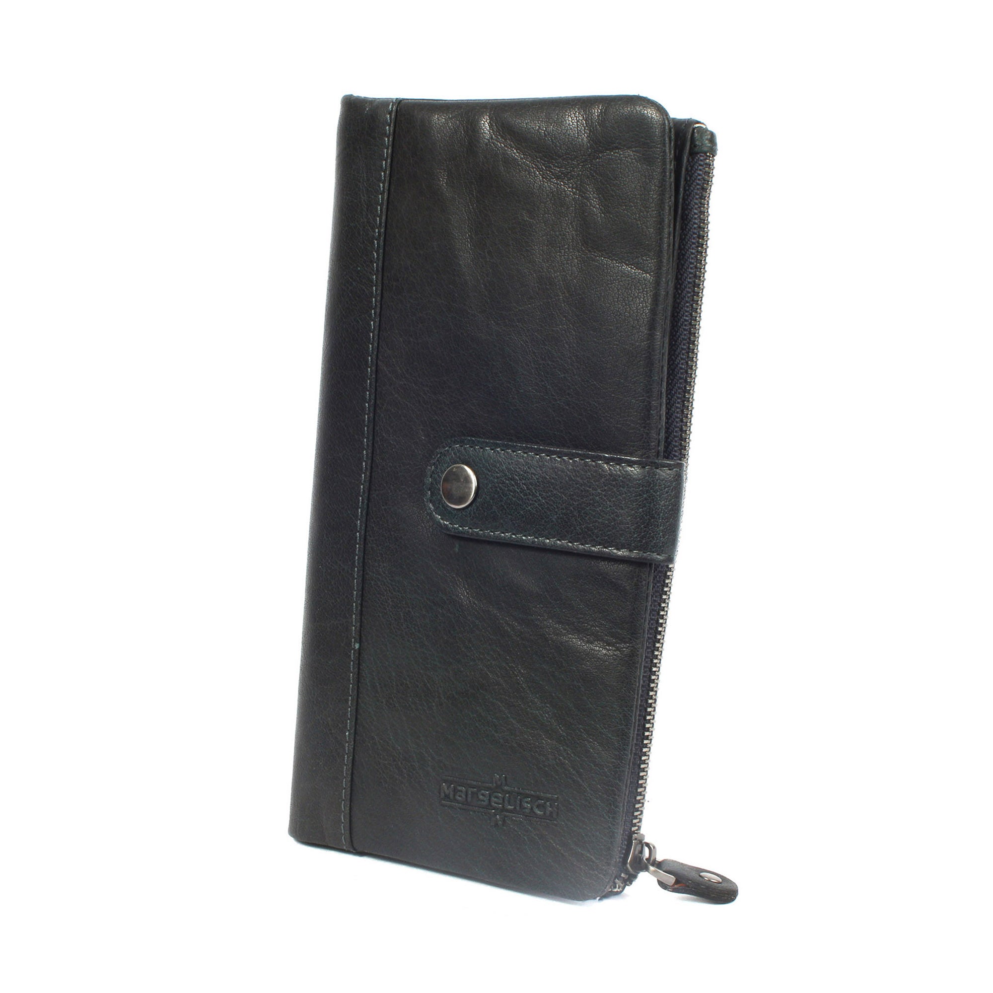 Margelisch New York 2 nachhaltige RFID Reisebörse in Leder Frontansicht