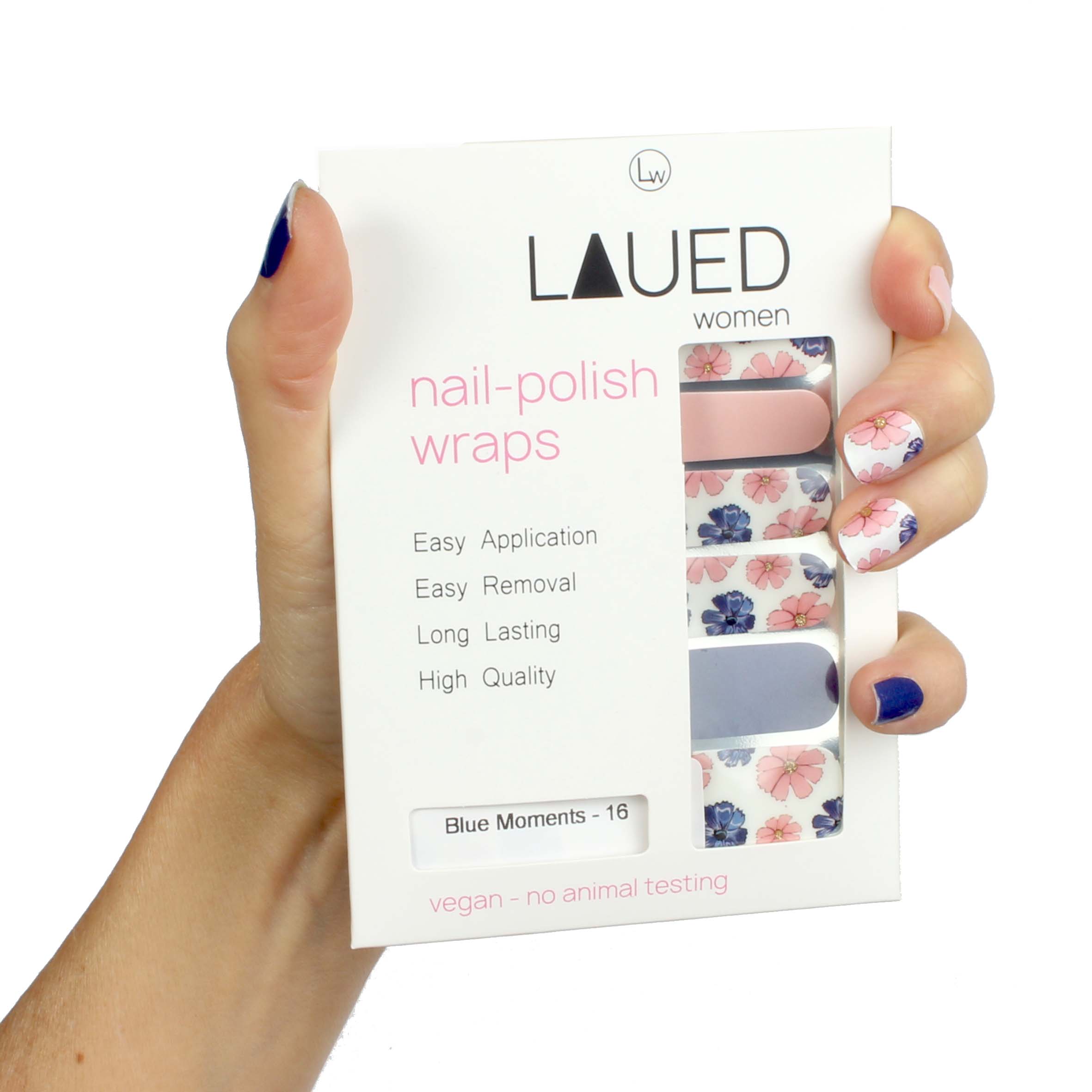 Laued films pour ongles-flower mood-blue moments-emballage