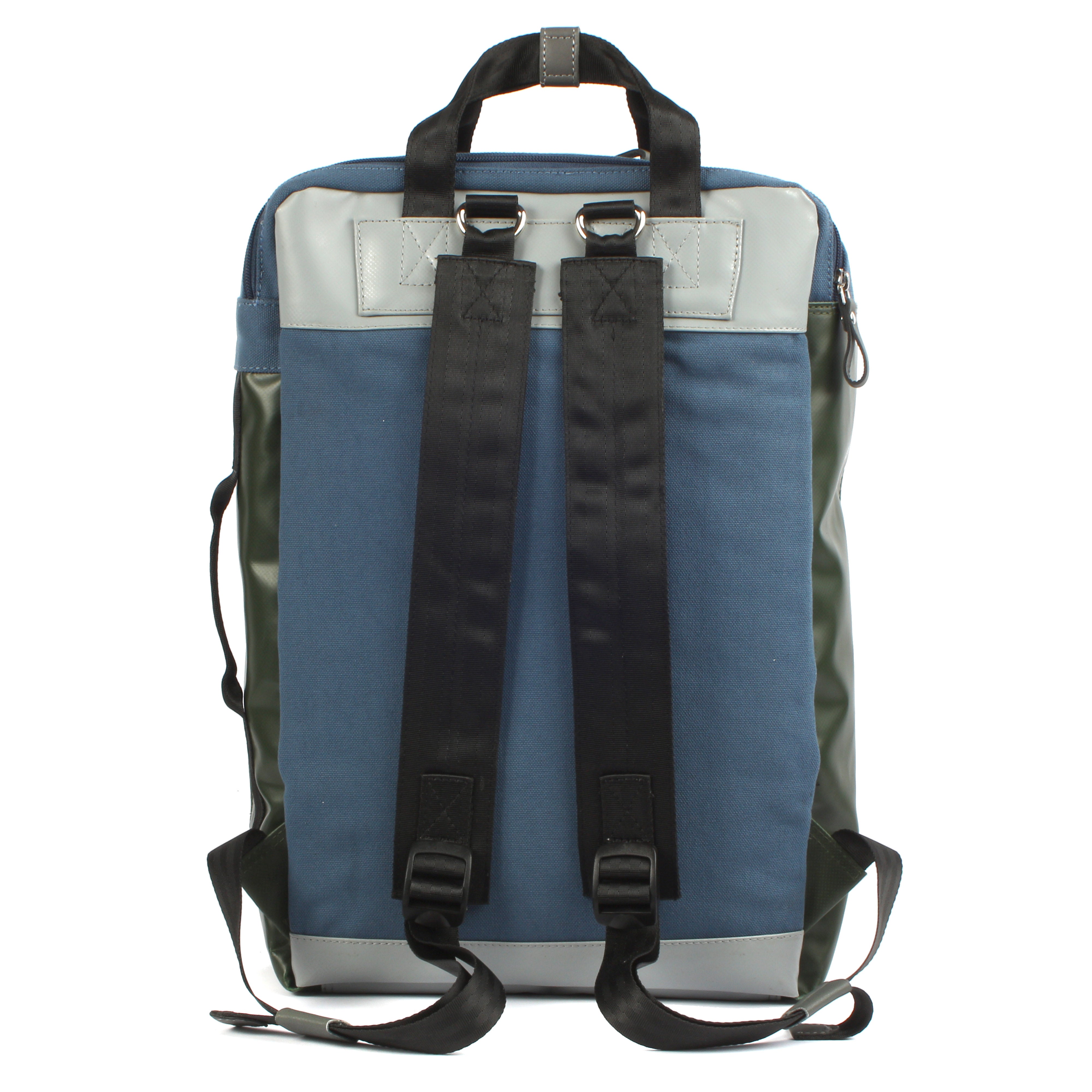 7clouds Agal 7.2 grey-junglegreen-blue Laptoprucksack Rückseite