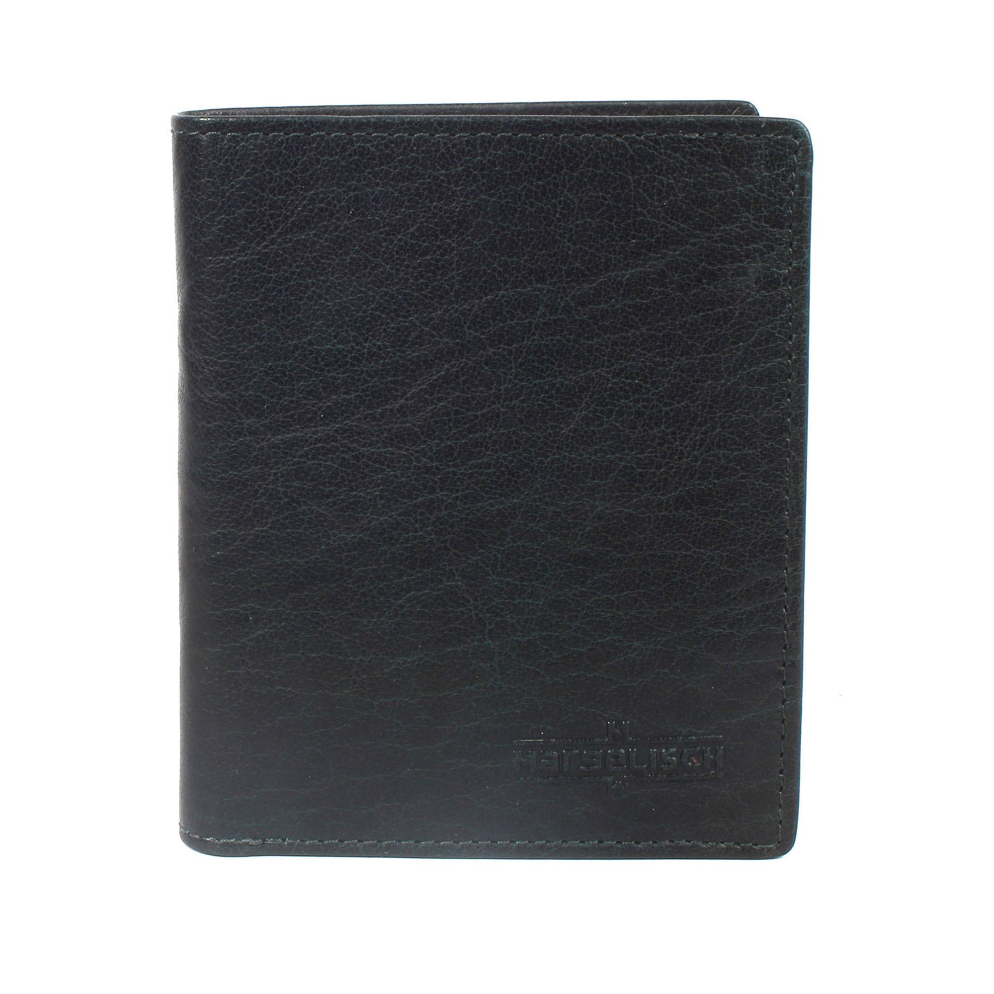 MARGELISCH rfid-Leder-Börse - Texas 2 - steel blue Margelisch nachhaltiger RFID Lederbörse für Männer Frontseite Farbe steel blue