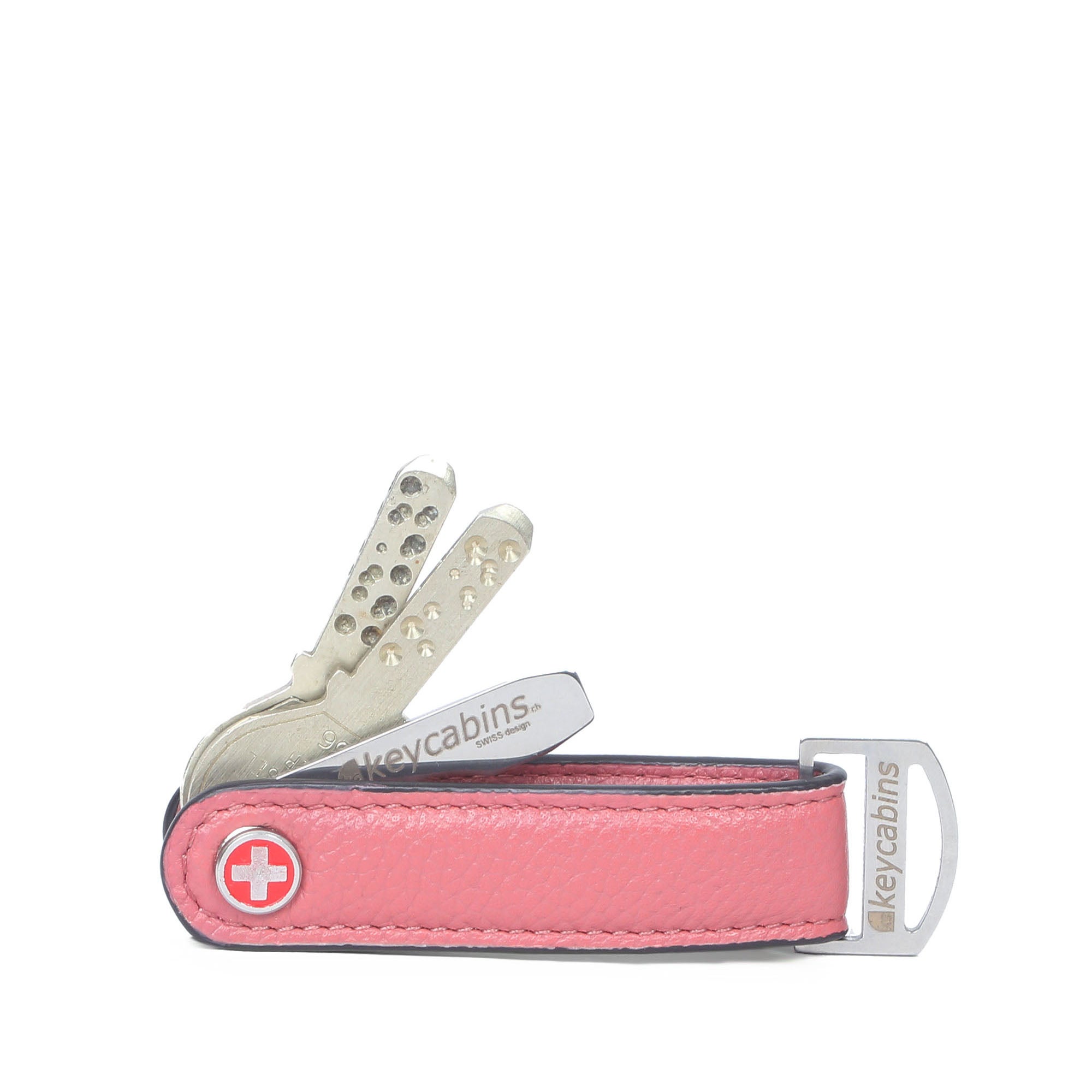 keycabins Leder-Loop S4 peach-burgundy