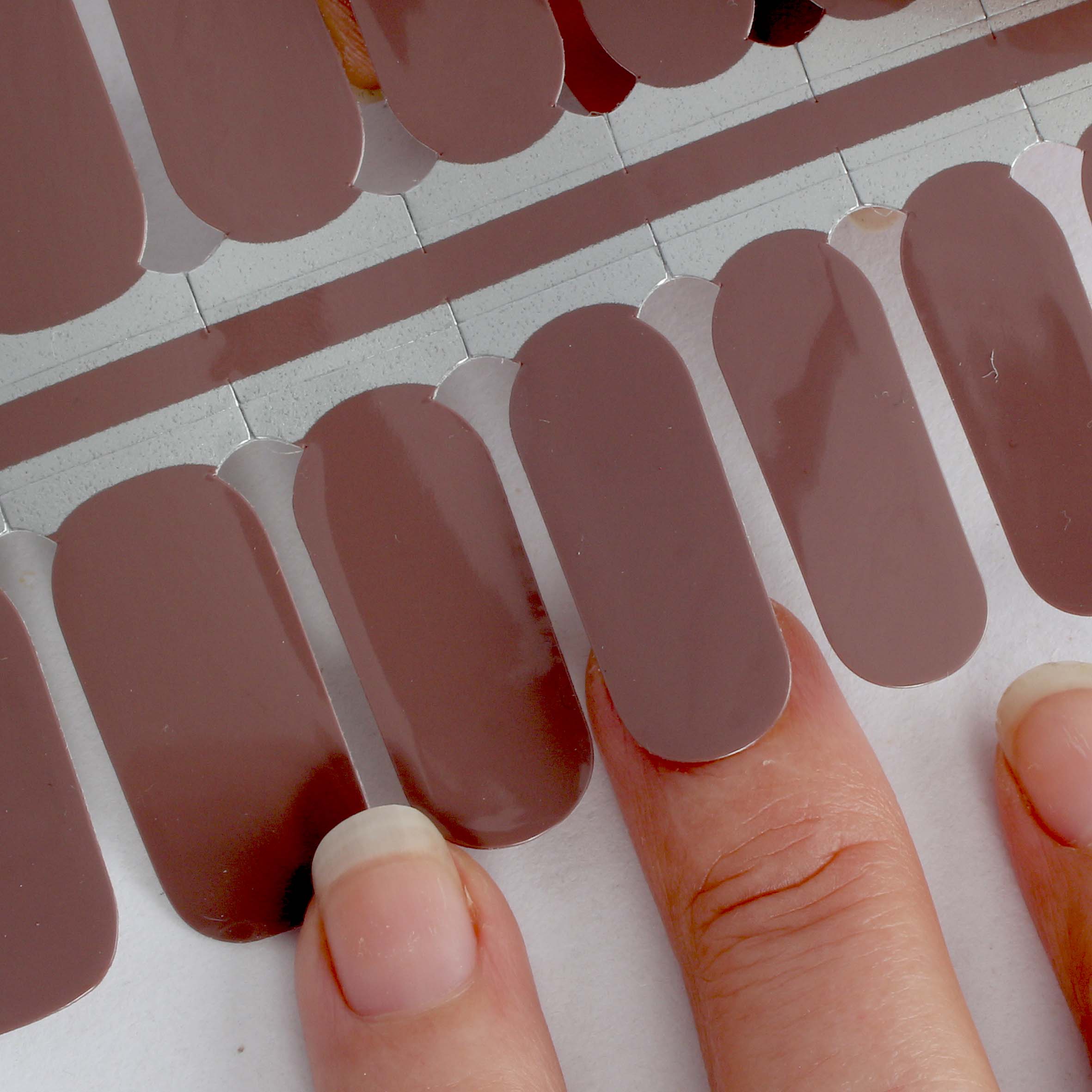 Laued nail wraps brown mocha shake instructions