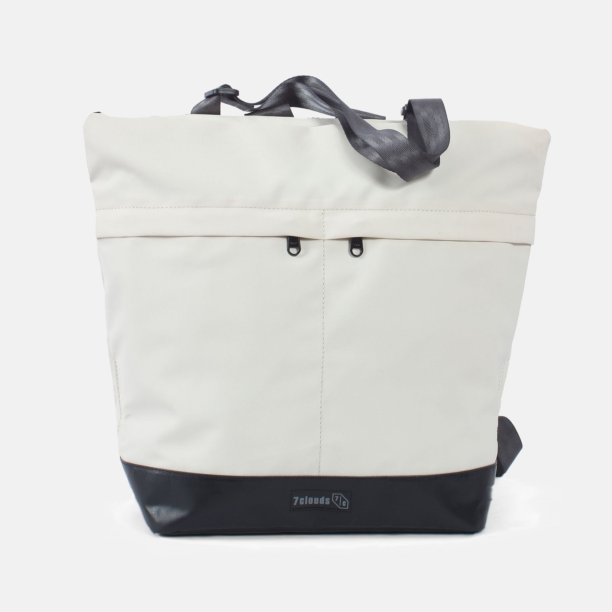 Simse 7.1 shopper-backpack black-off white front