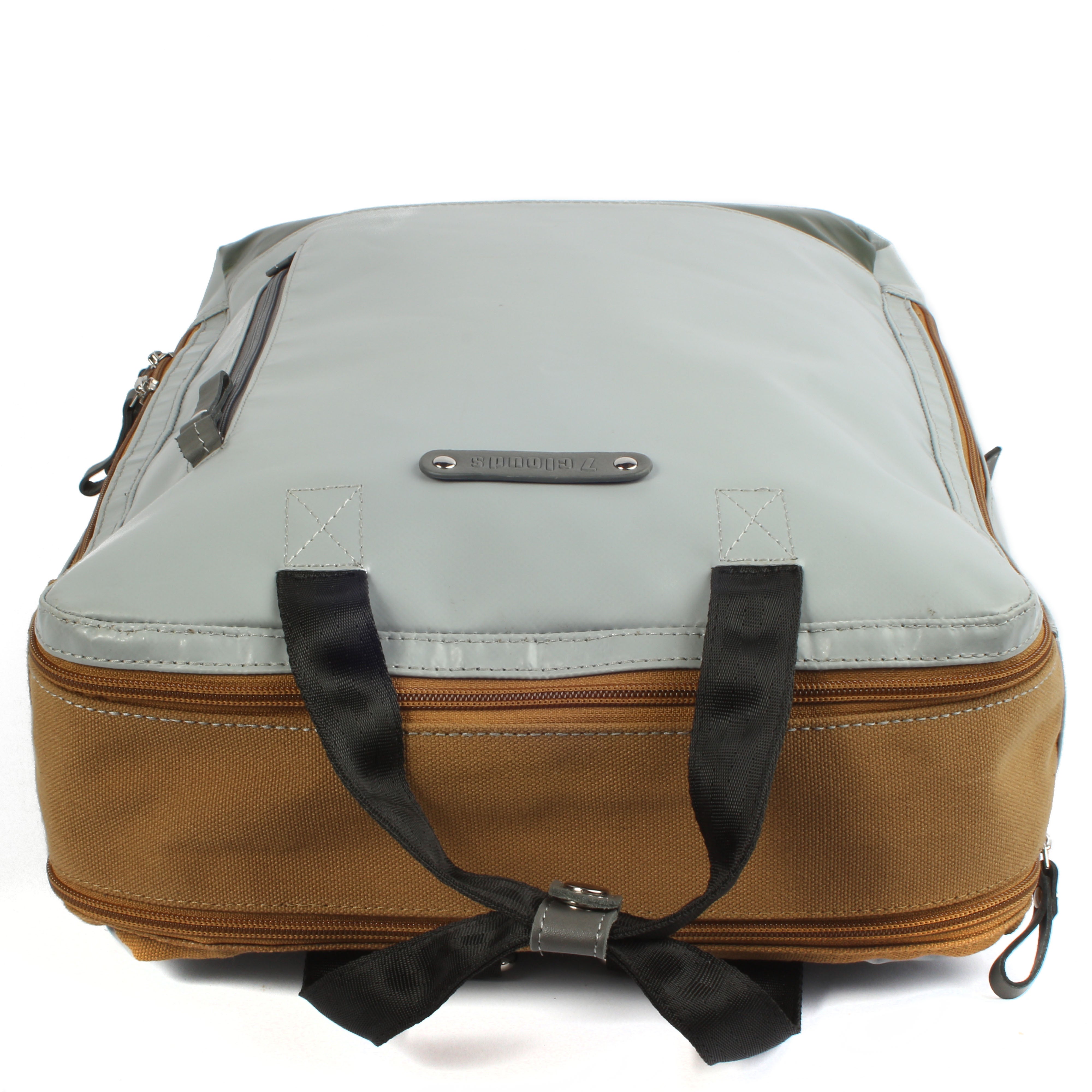 7clouds Agal 7.2M grey-junglegreen-khaki laptopbackpack detail