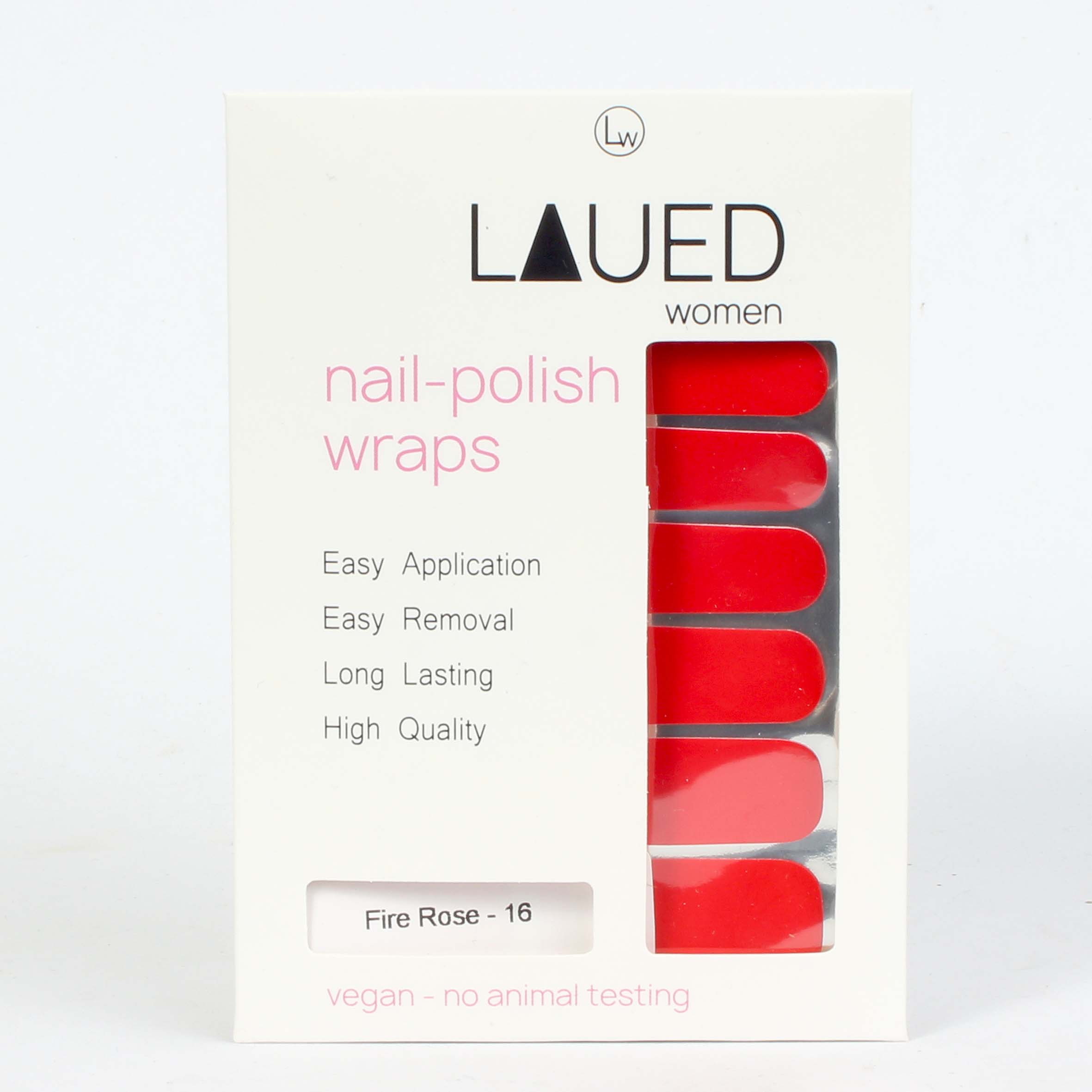 Laued films pour ongles red fire rose emballage