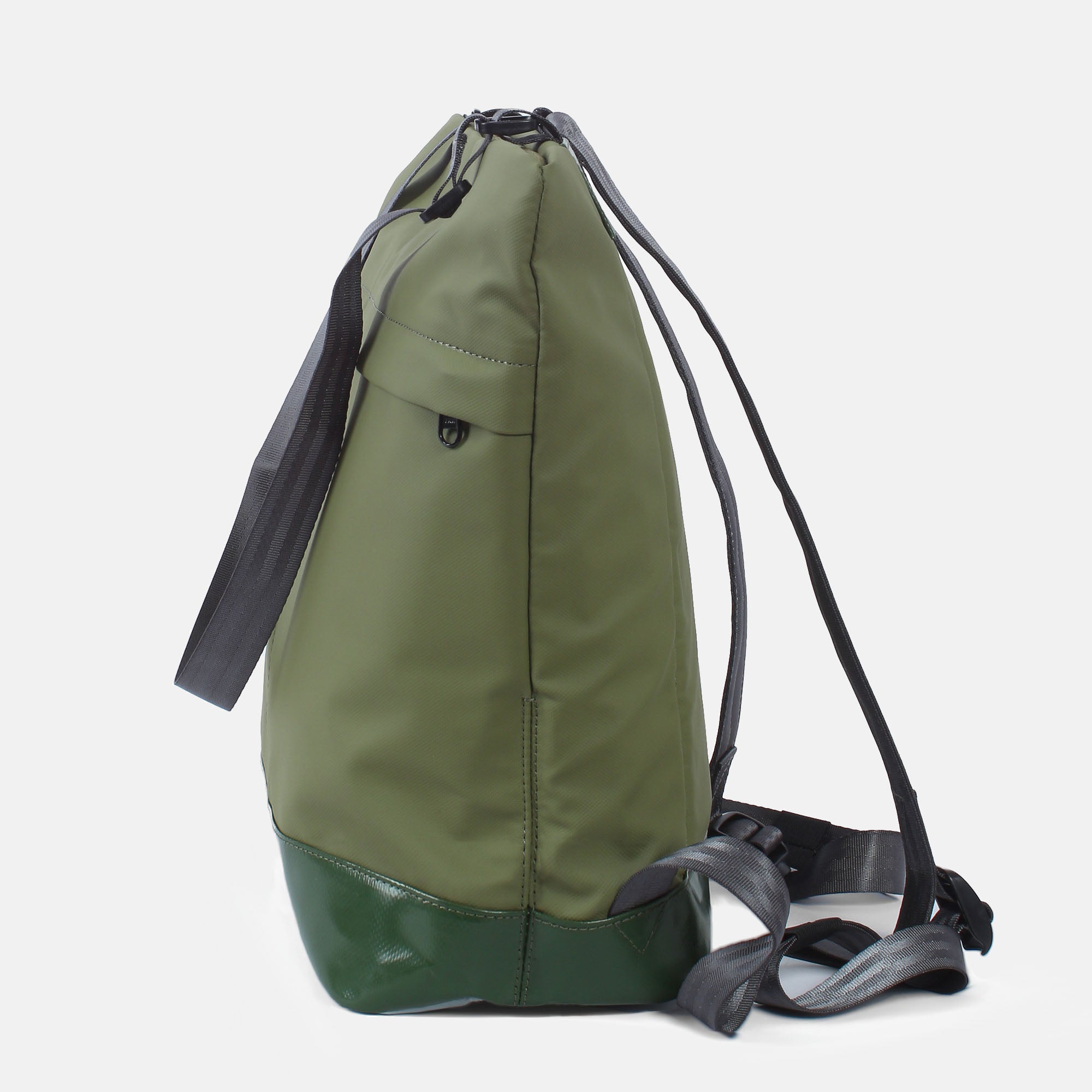 Simse 7.1 shopper-backpack jungle green-mud green  side