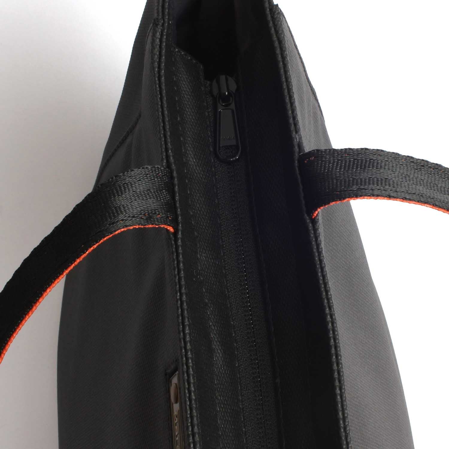 Margelisch Shopper Tasche Niri 1 black orange Zipper