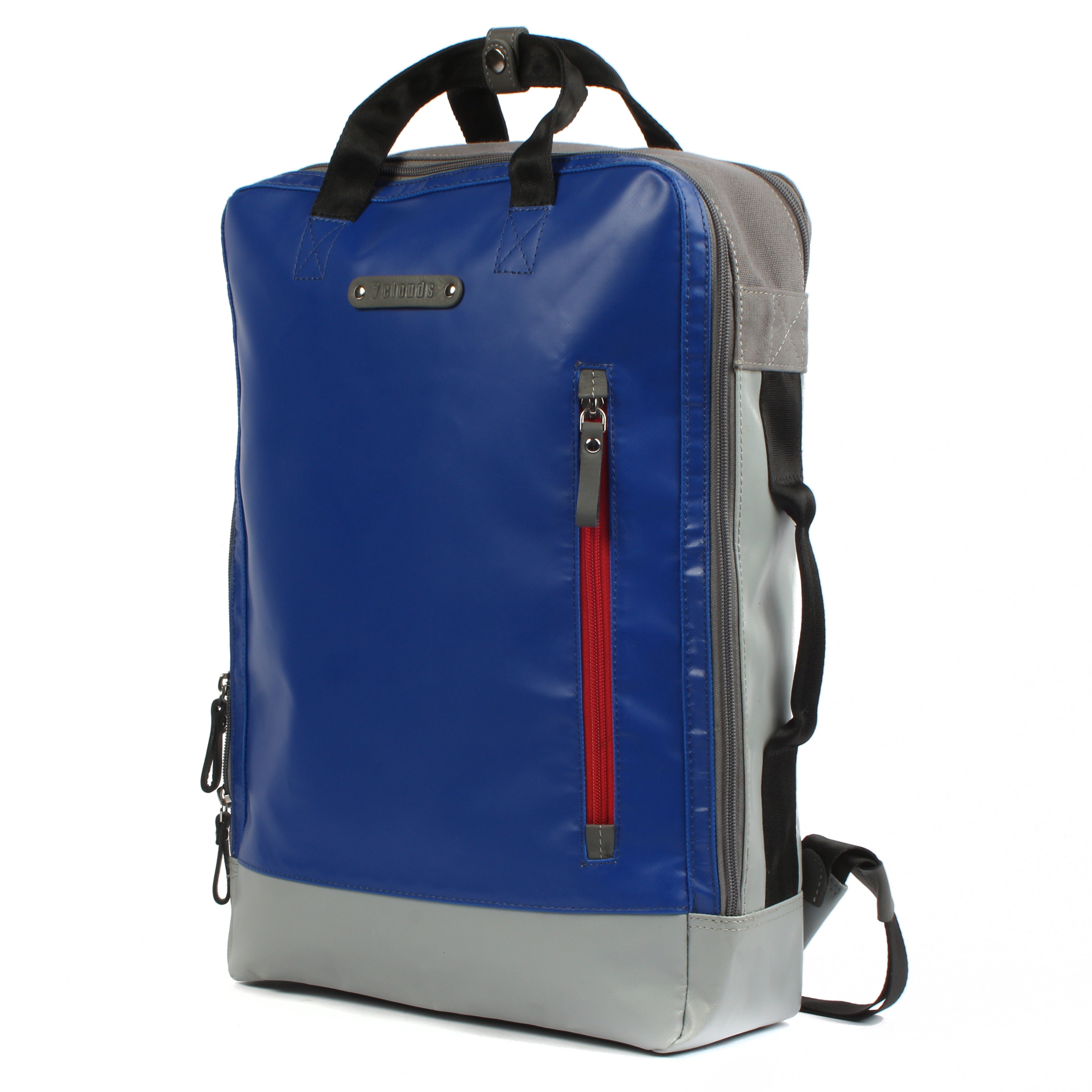 7clouds Agal 7.2M blue-grey laptopbackpack angle view