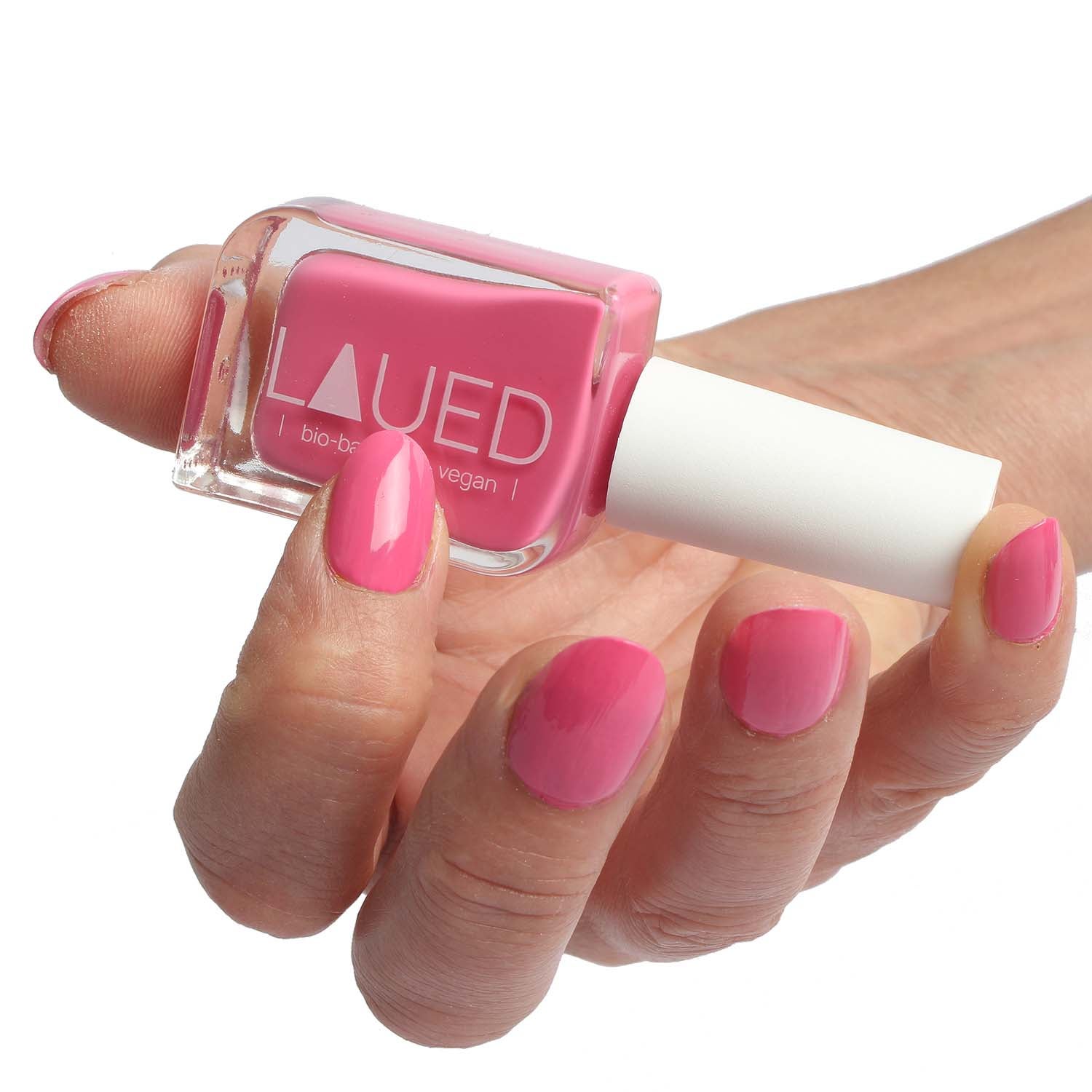 Laued Nagellack bio-based vegan candy rosa