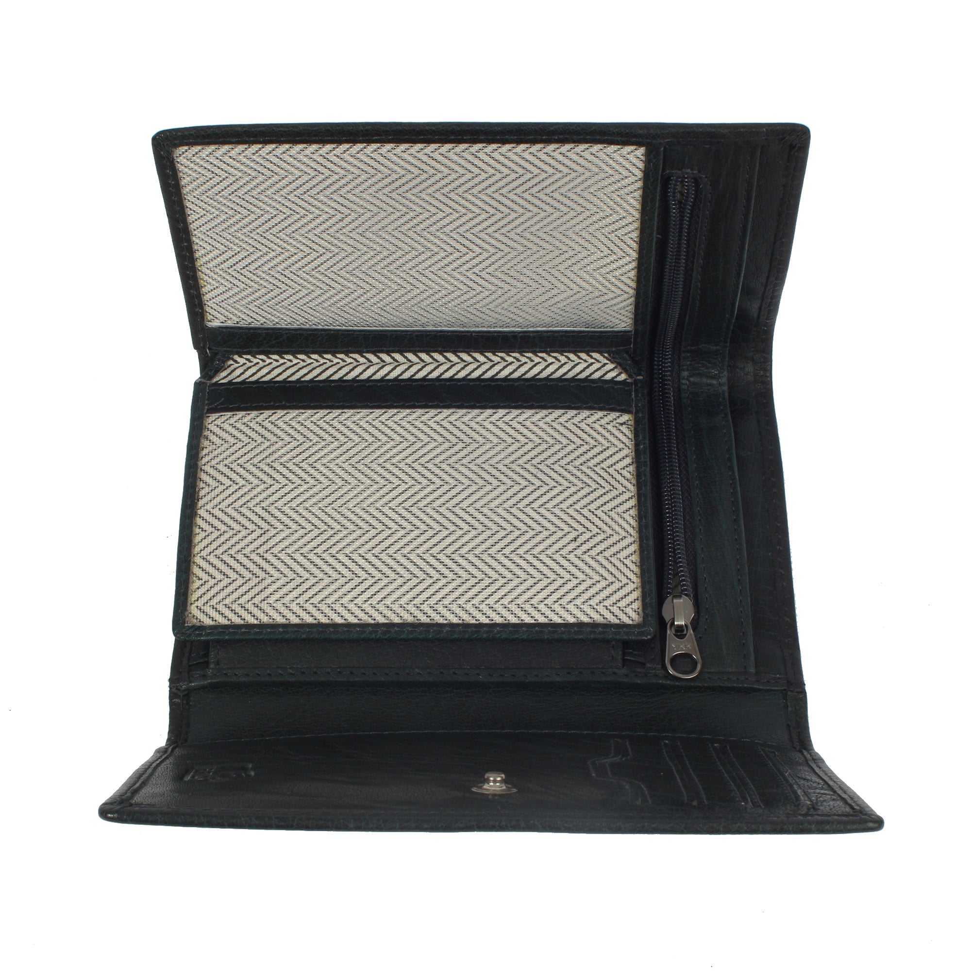 Margelisch Wien 1 nachhaltige RFID Damen-Lederbörse Ansicht Klarsichtfächer