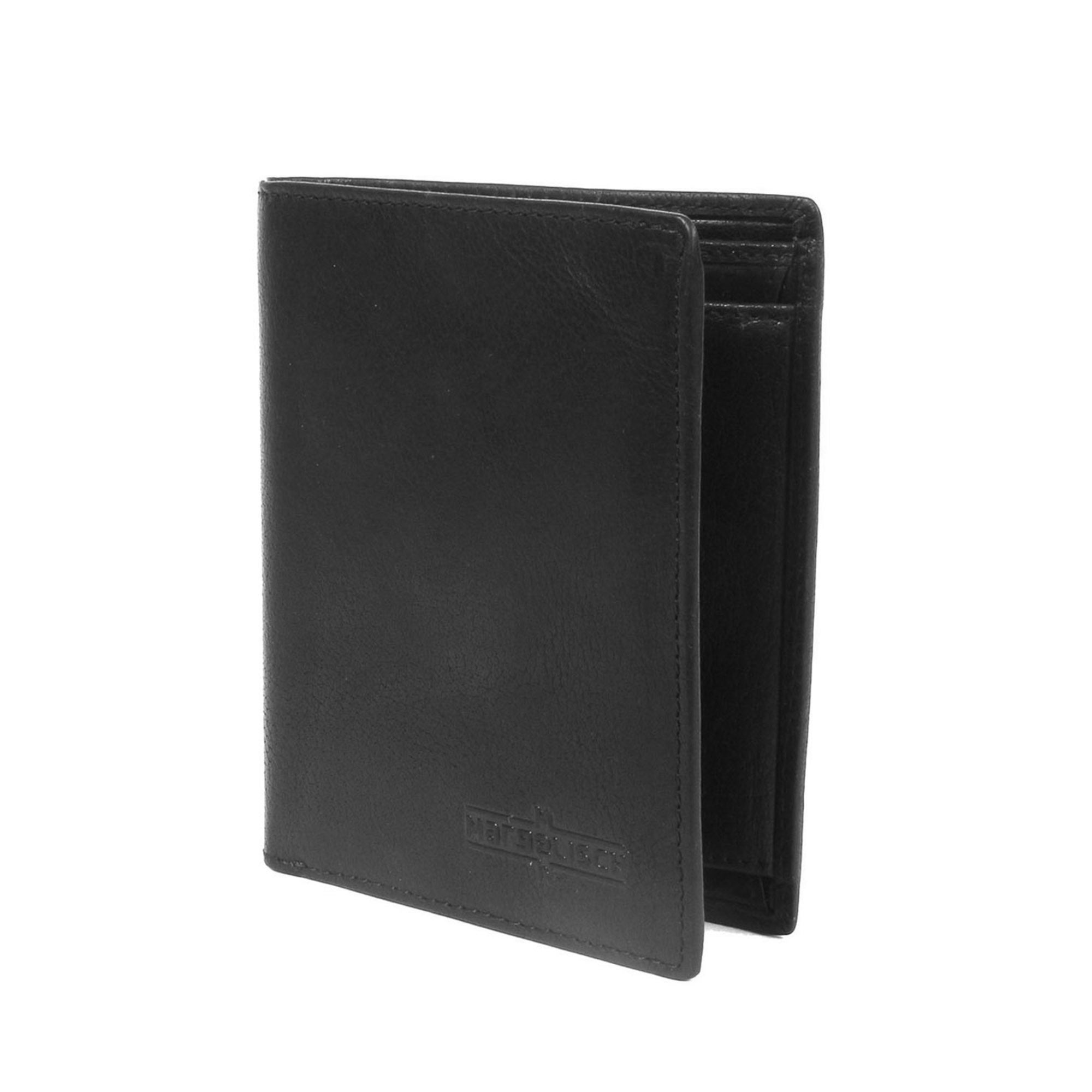 Margelisch Texas 2 sustainable RFID leather wallet for men  frontside black