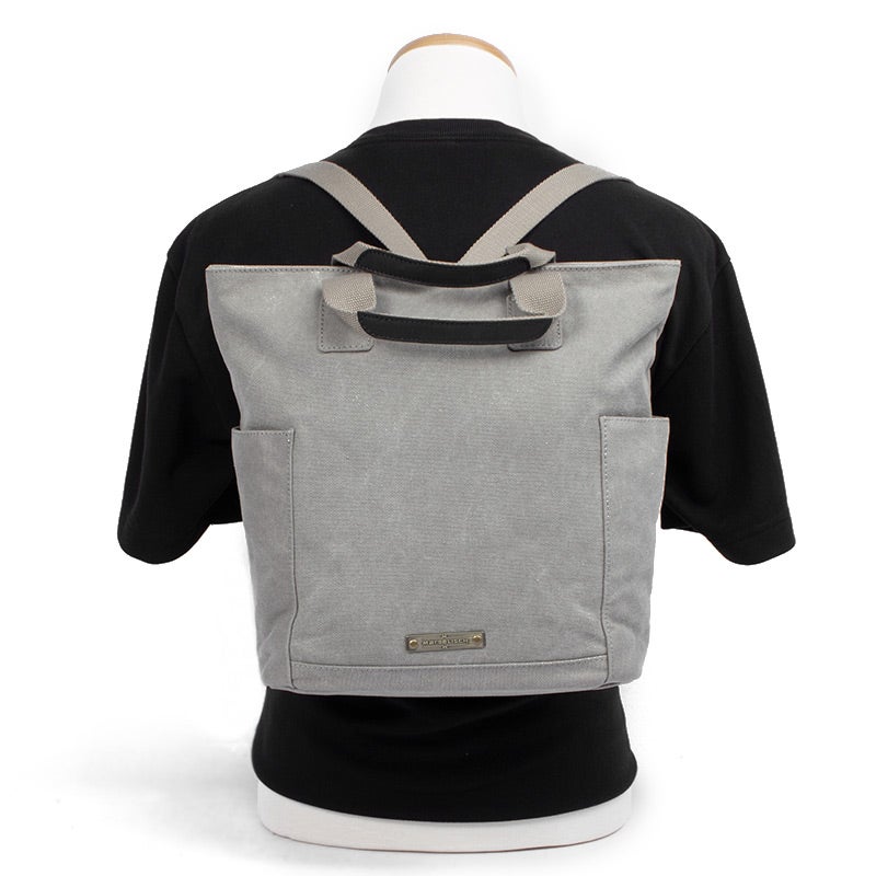 Margelisch Tacha 1 Canvas grau Damen Laptoprucksack Rückenansicht