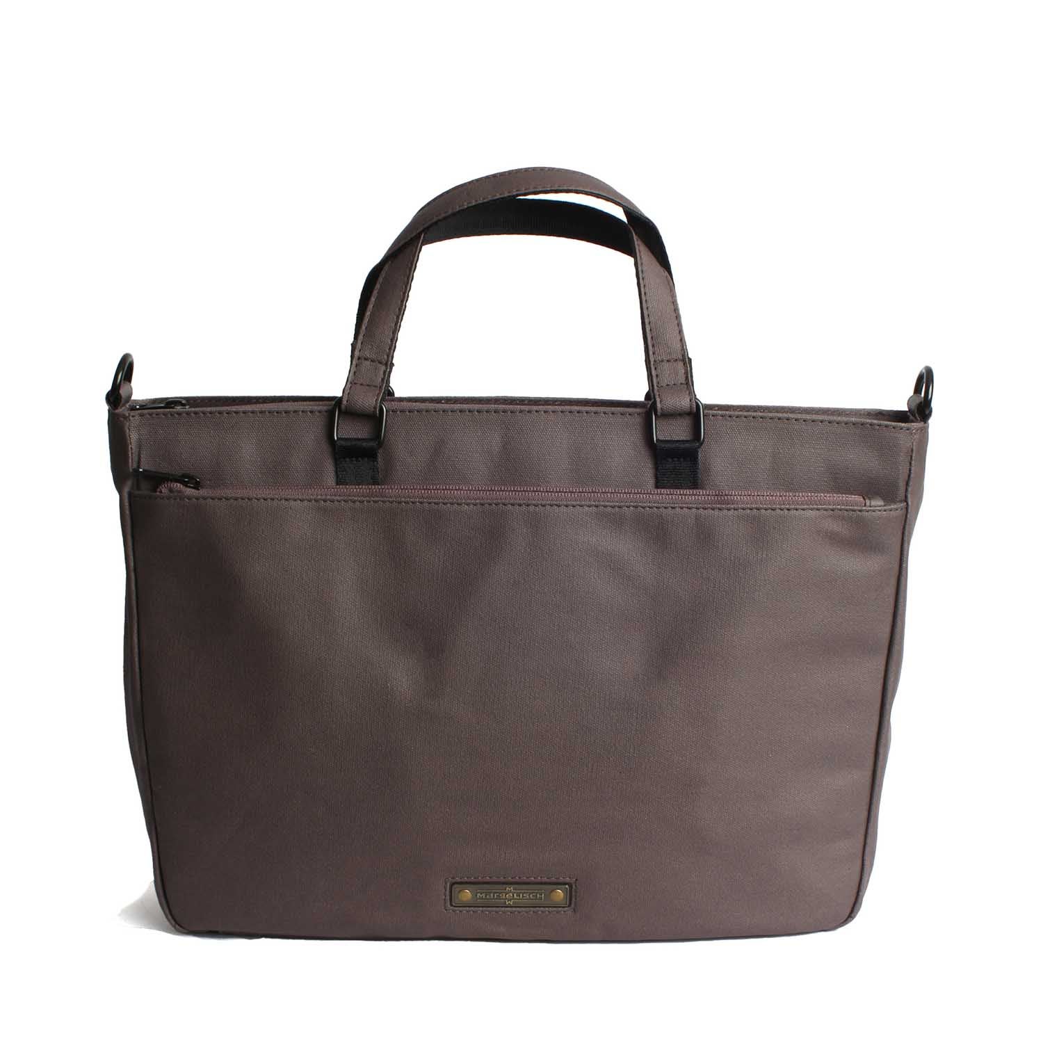 Margelisch Laptoptasche Yvette 1 taupe dunkel Front