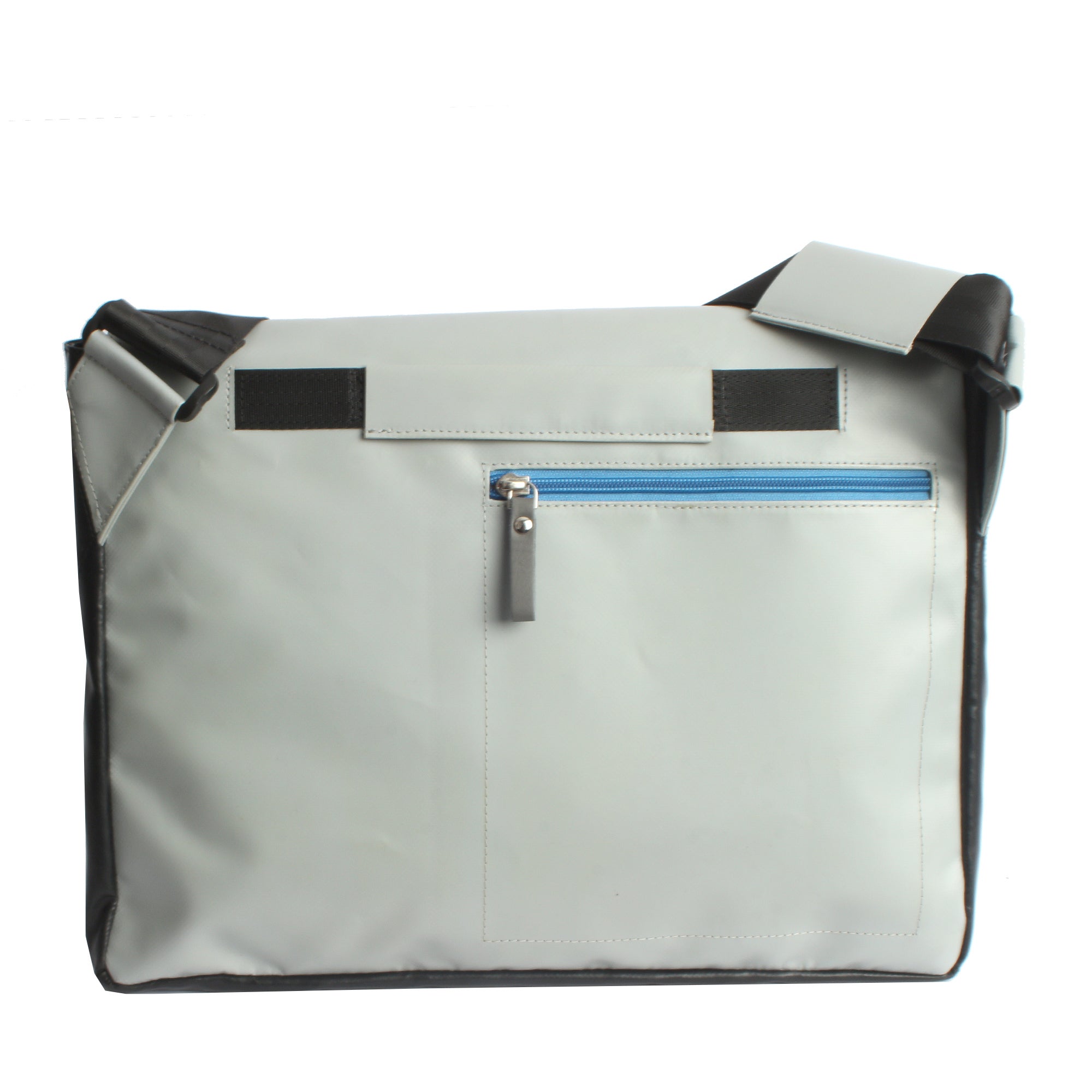 7clouds Kuriertasche Tego 7.4 black-grey-lightblue Rückseite