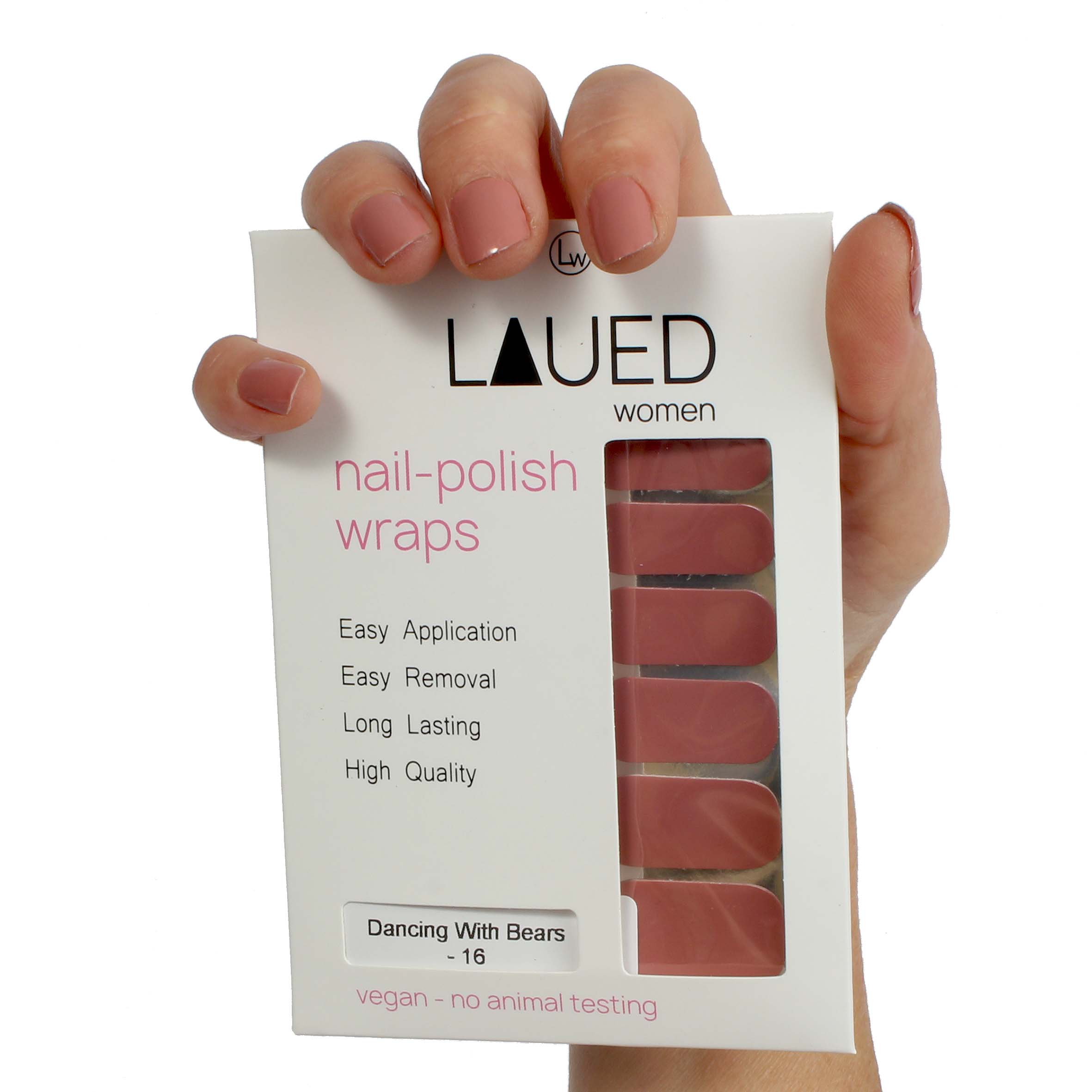 Laued nailwraps brown dancing with bears packaging