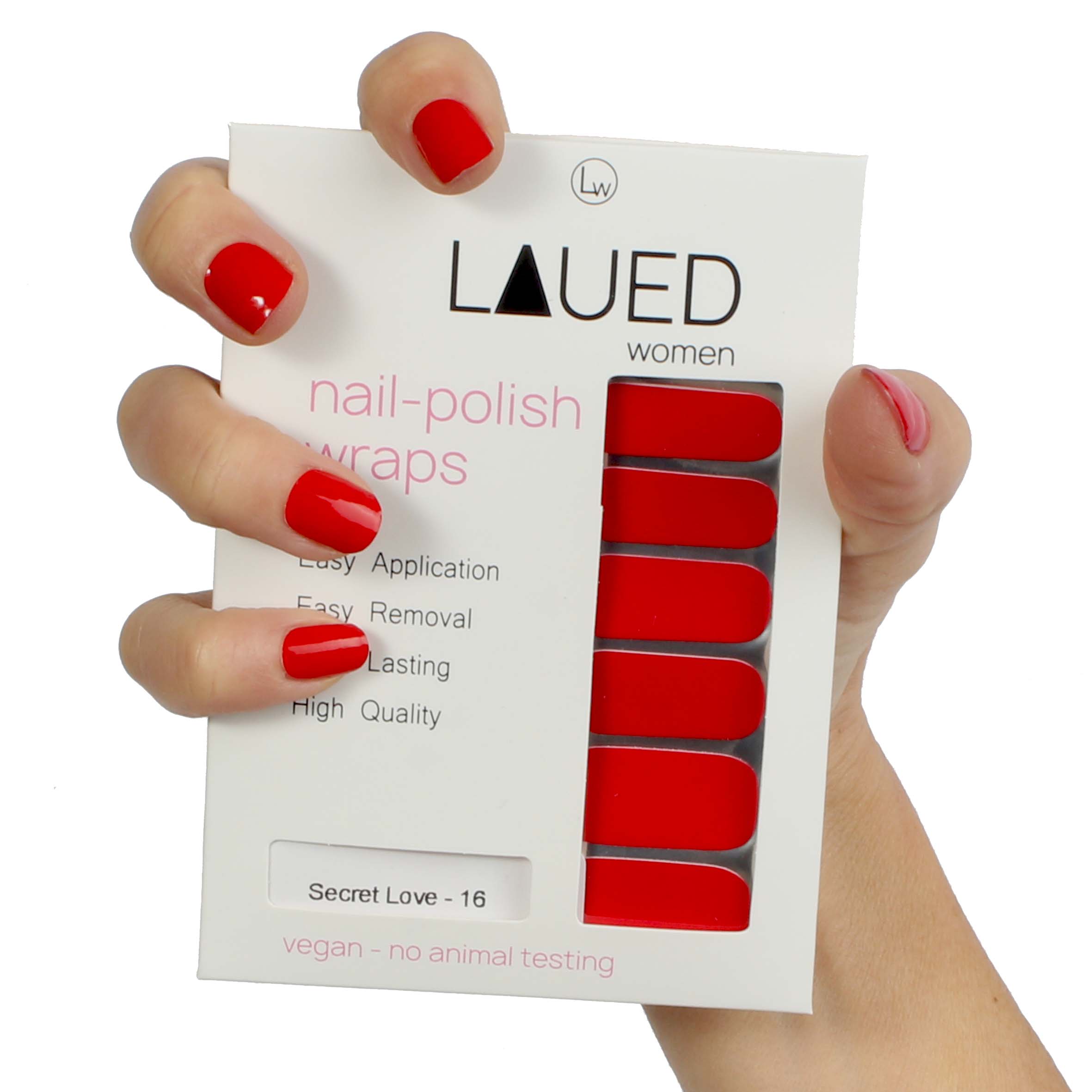 Laued Nagelfolien red secret love Verpackung