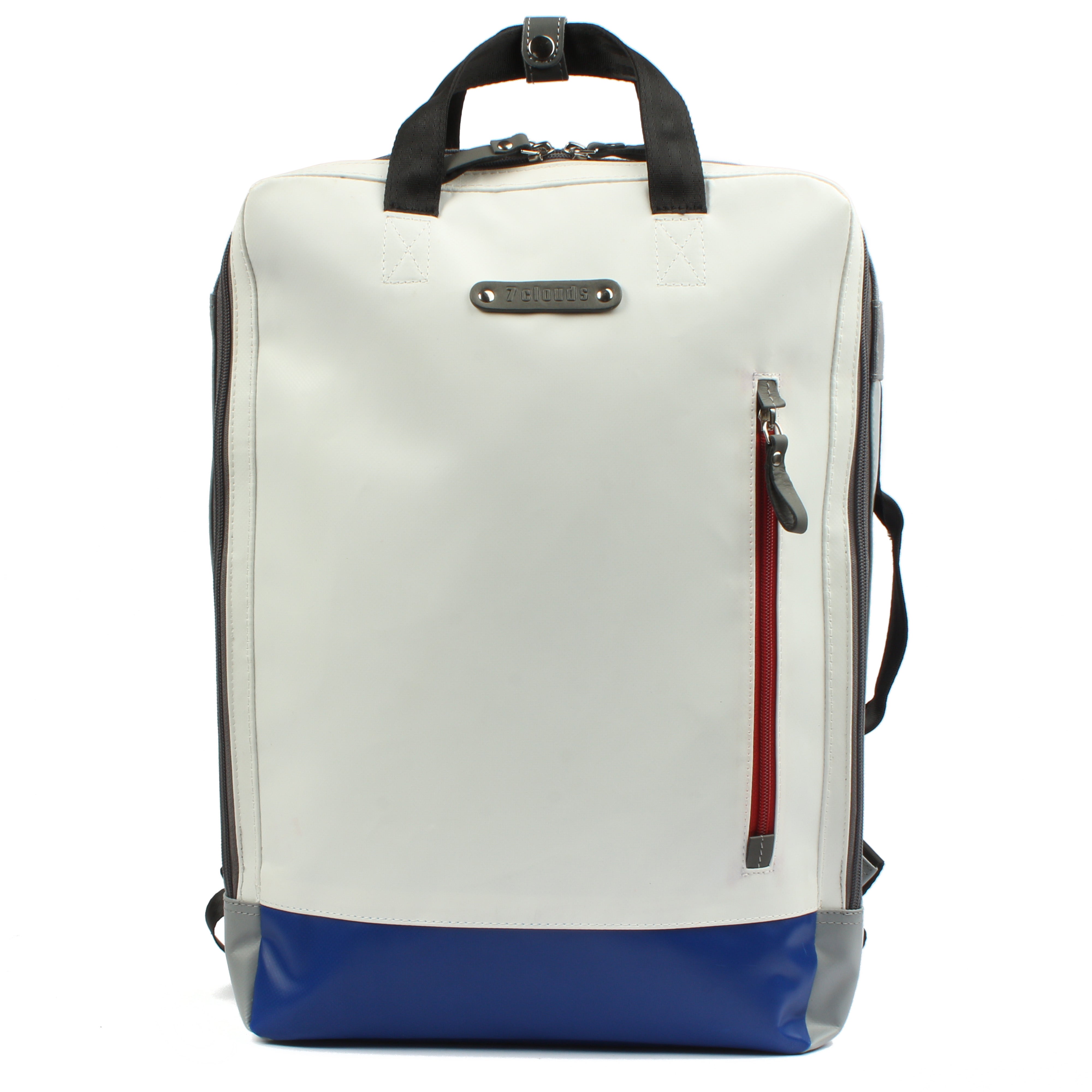 7clouds Agal 7.2M white-blue-red Laptoprucksack Front