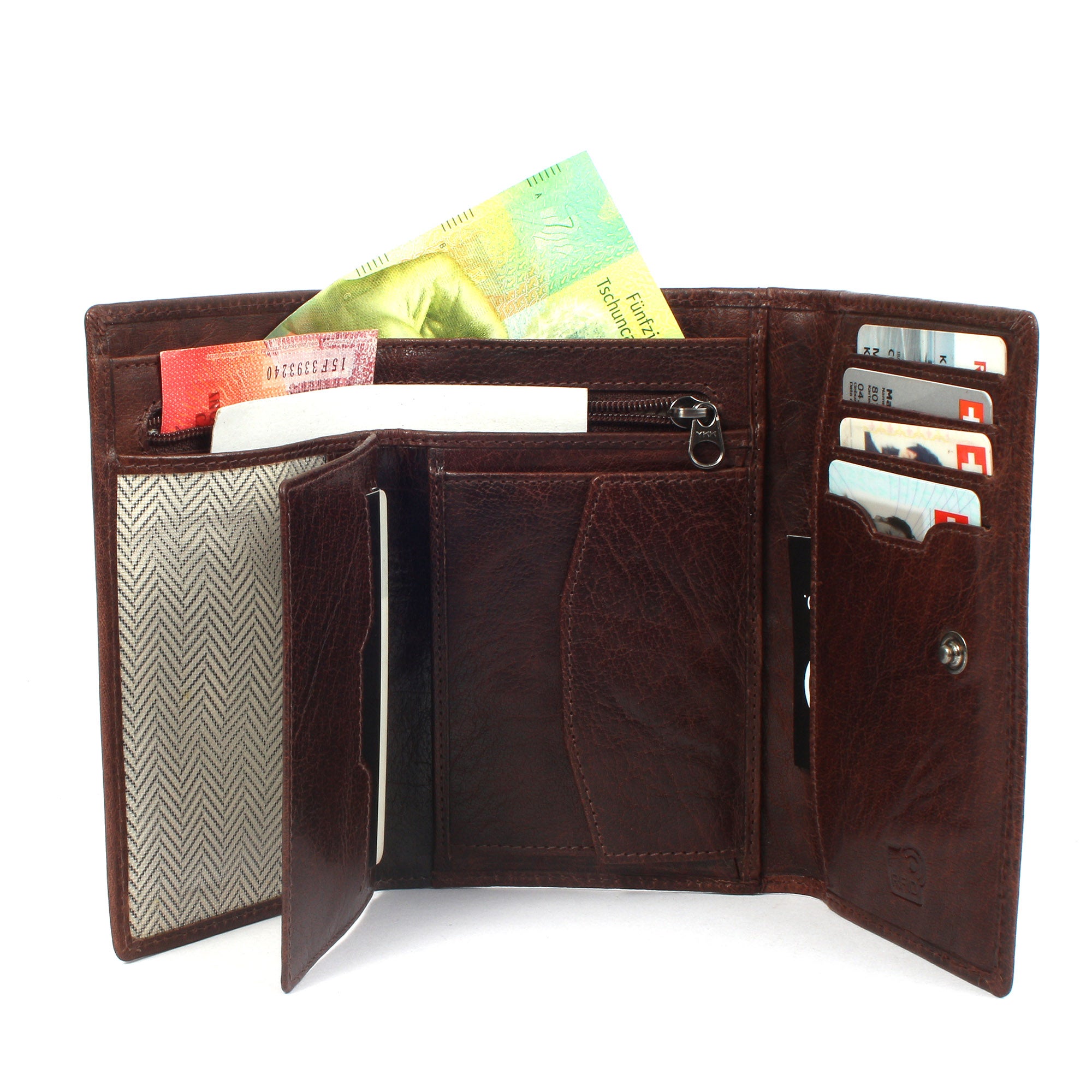 Margelisch Wien 1 sustainable RFID lady-leather wallet inside credit cards and bills