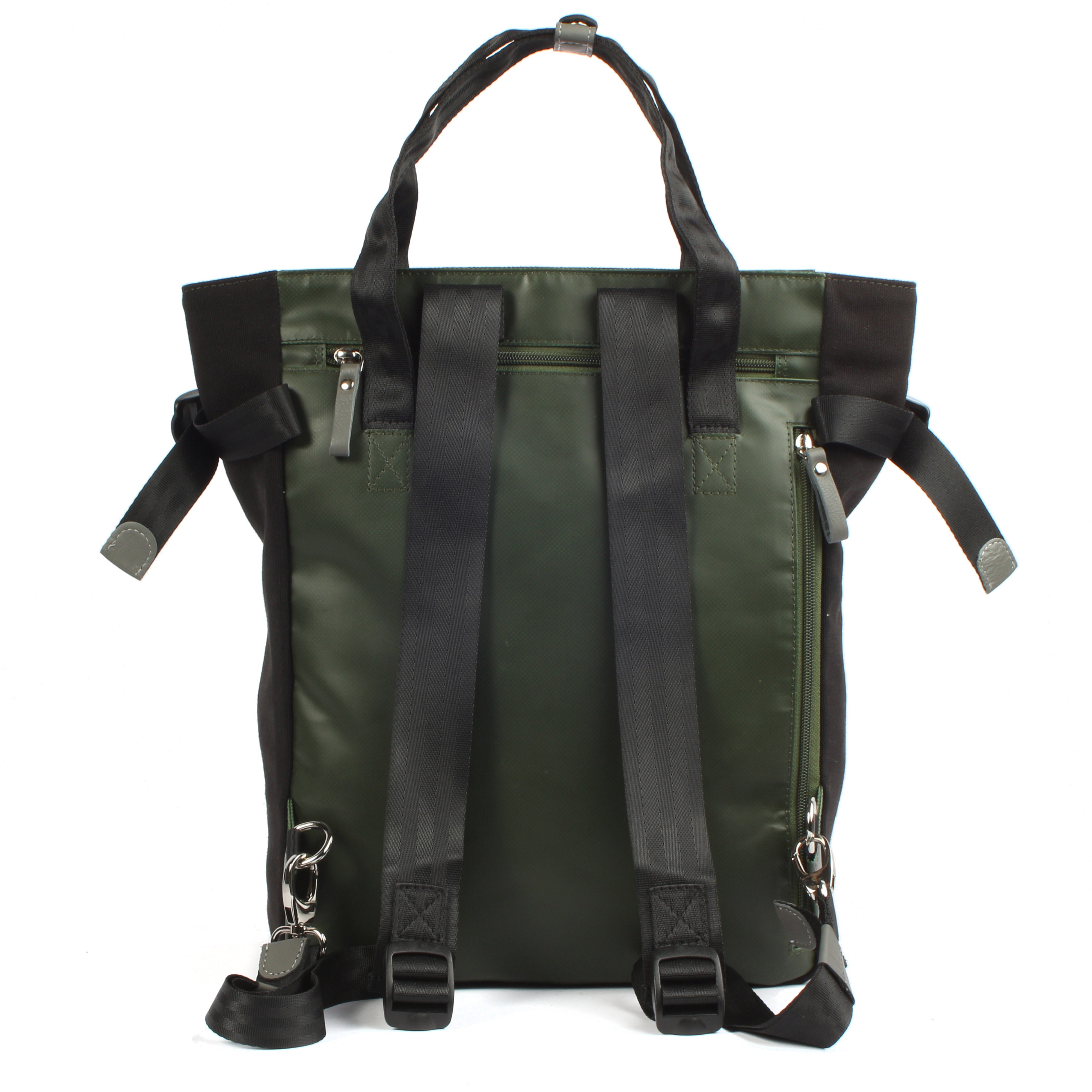 7clouds Mendo 7.4 junglegreen-laptop-shopper-backpack for ladies in RPET fabric-back