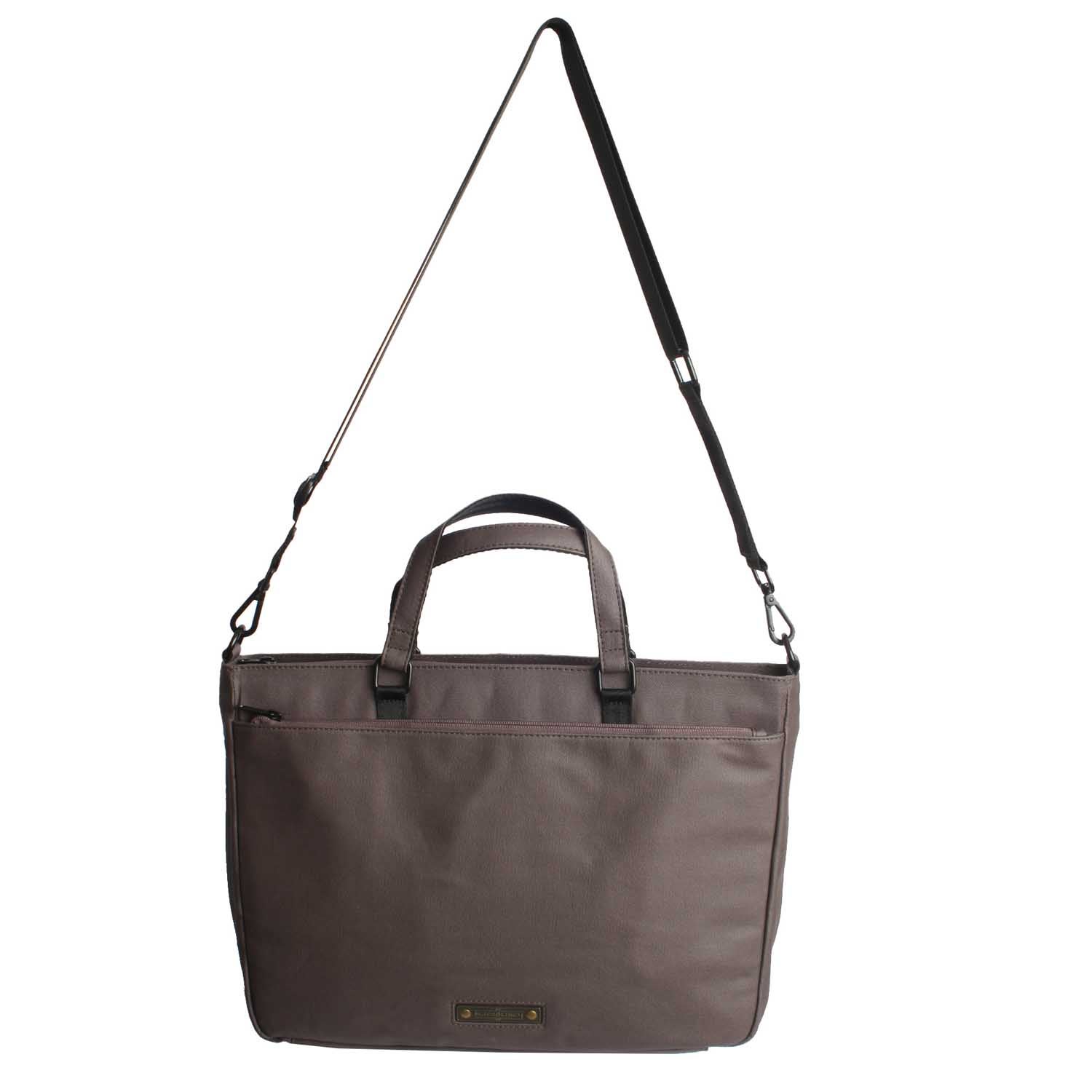 Margelisch Laptoptasche Yvette 1 taupe dunkel Front