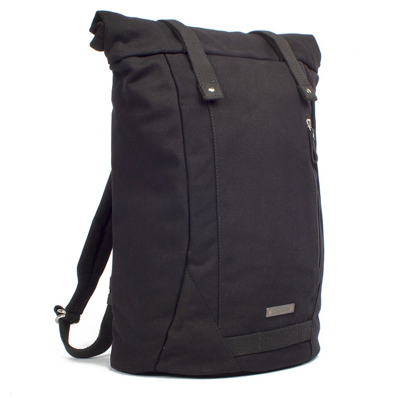 Margelisch Mevoc 1 Canvas schwarz nachhaltiger Rolltop Rucksack