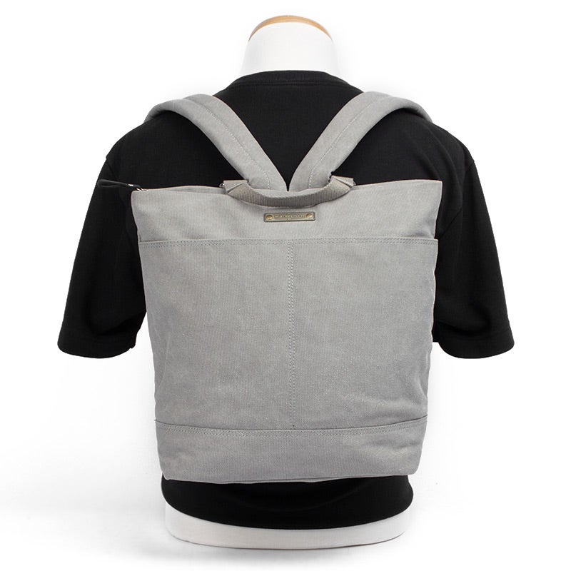 Magelisch Amini 1 canvas grey sustainable citybackpack backside