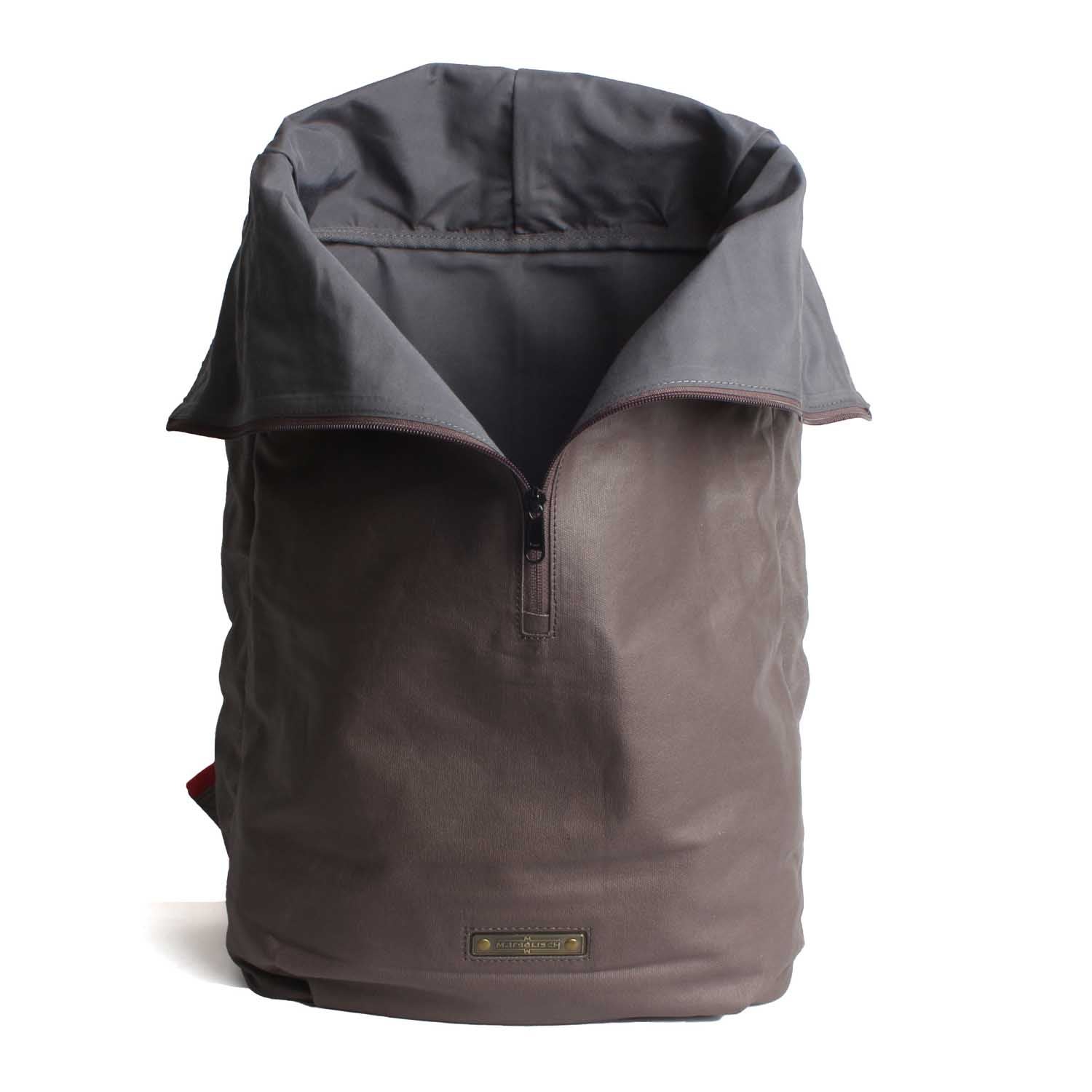 Margelisch Laptoprucksack Nemin 2 taupe dunkel offen