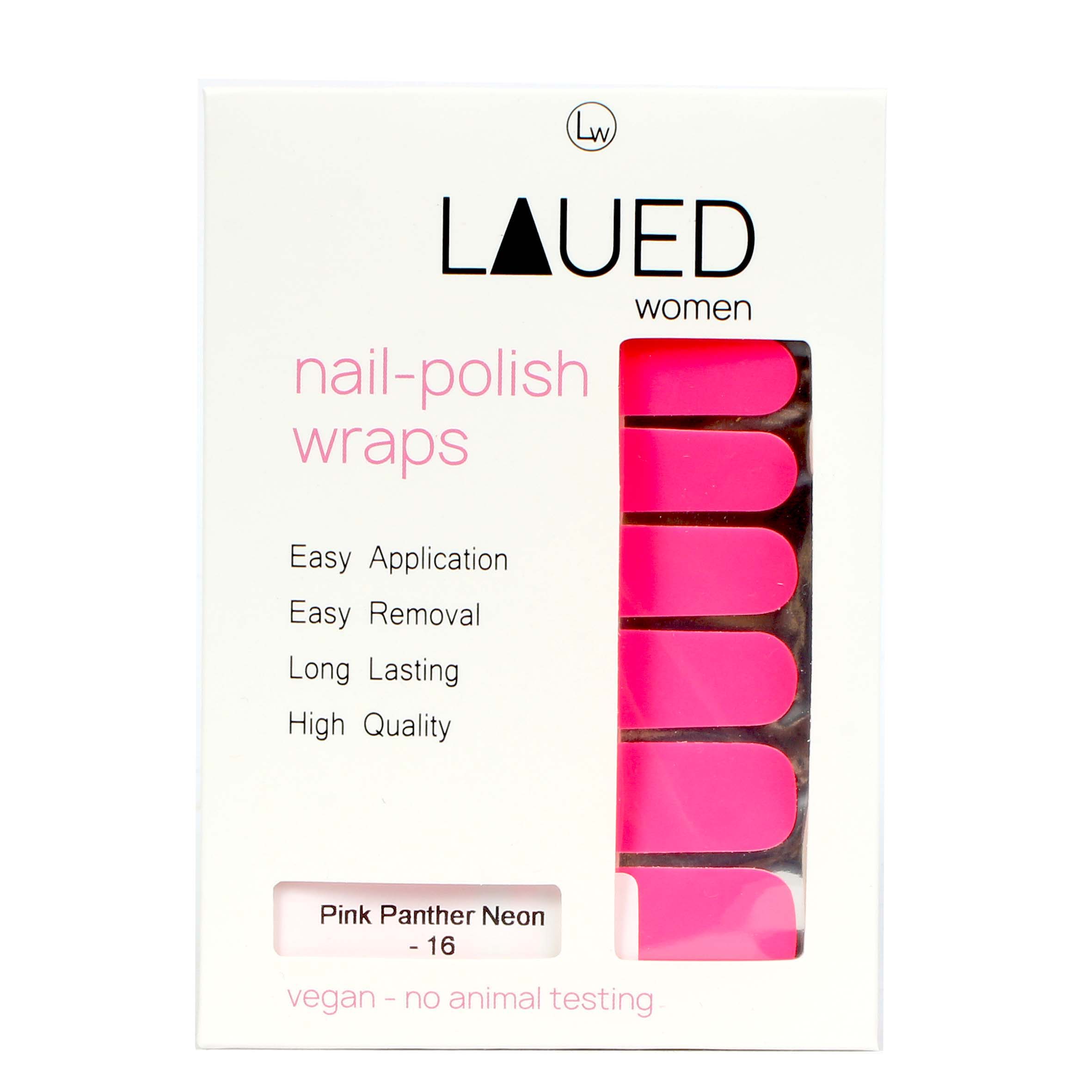 Laued Fingernagelfolien neon pink panther Verpackung