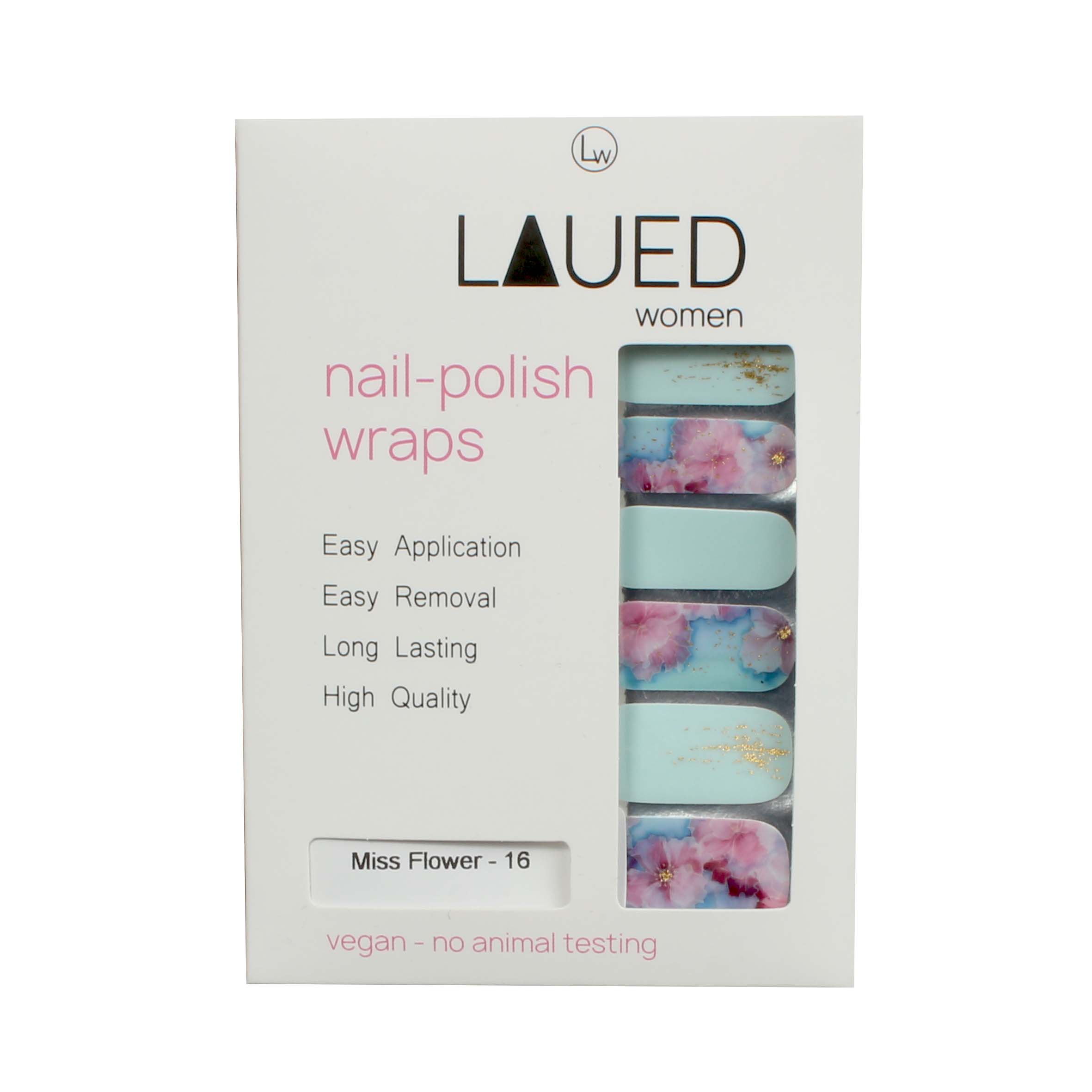 Laued nail wraps flower miss flower emballage