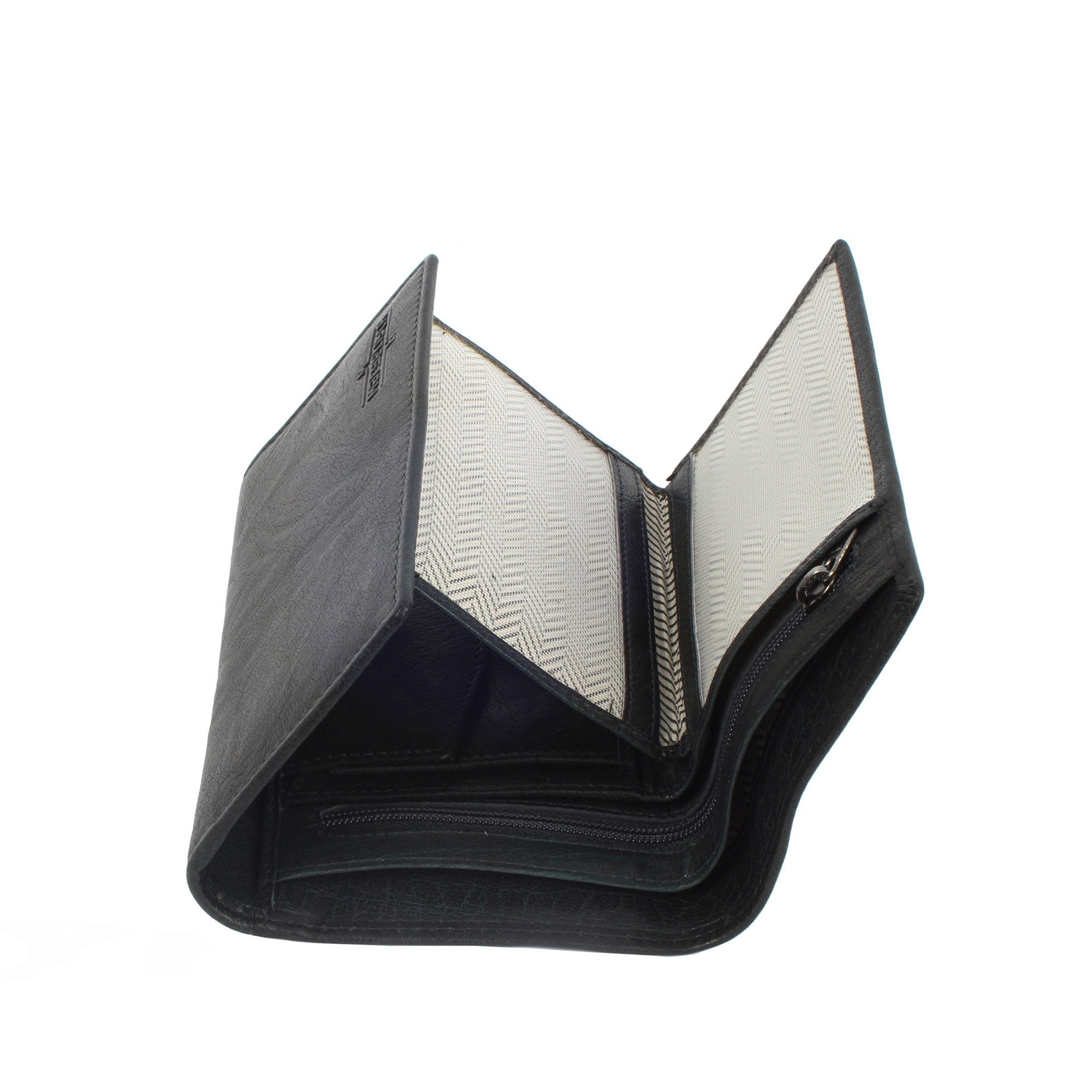 Margelisch Wien 1 nachhaltige RFID Damen-Lederbörse innen Klarsichtfächer