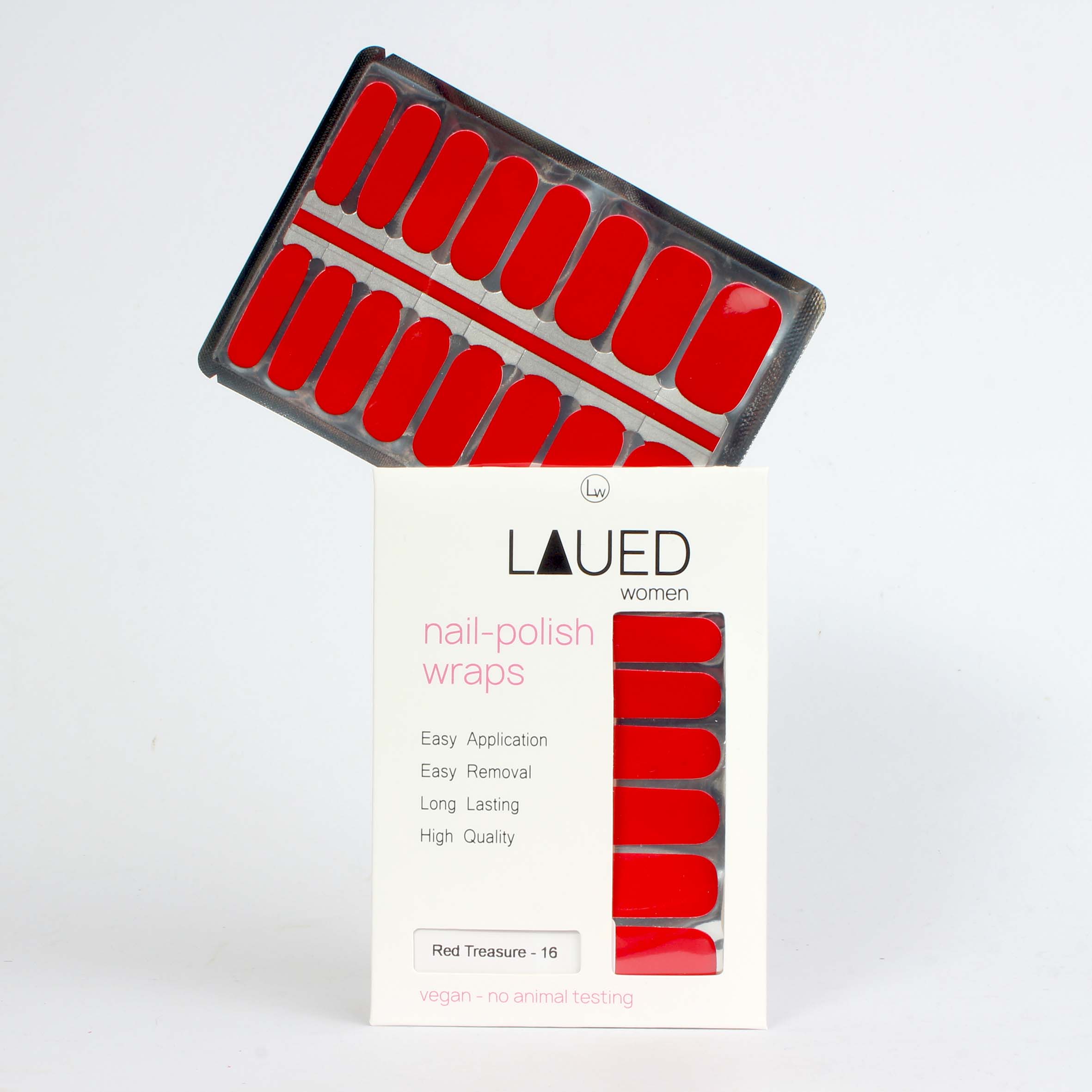 Laued fingernail wraps red treasure packaging