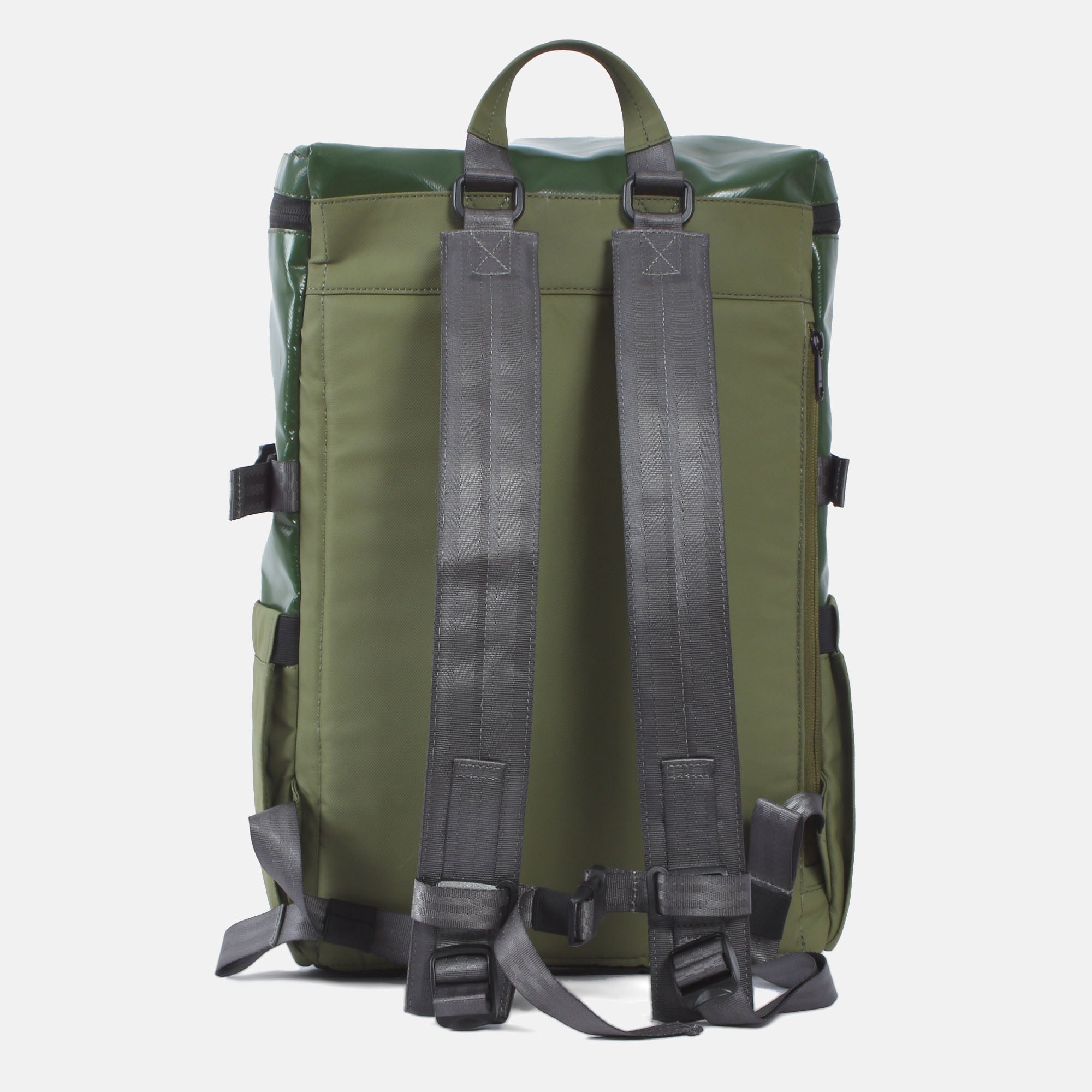 7clouds laptop backpack Heloy 7.1 jungle green-mud green back