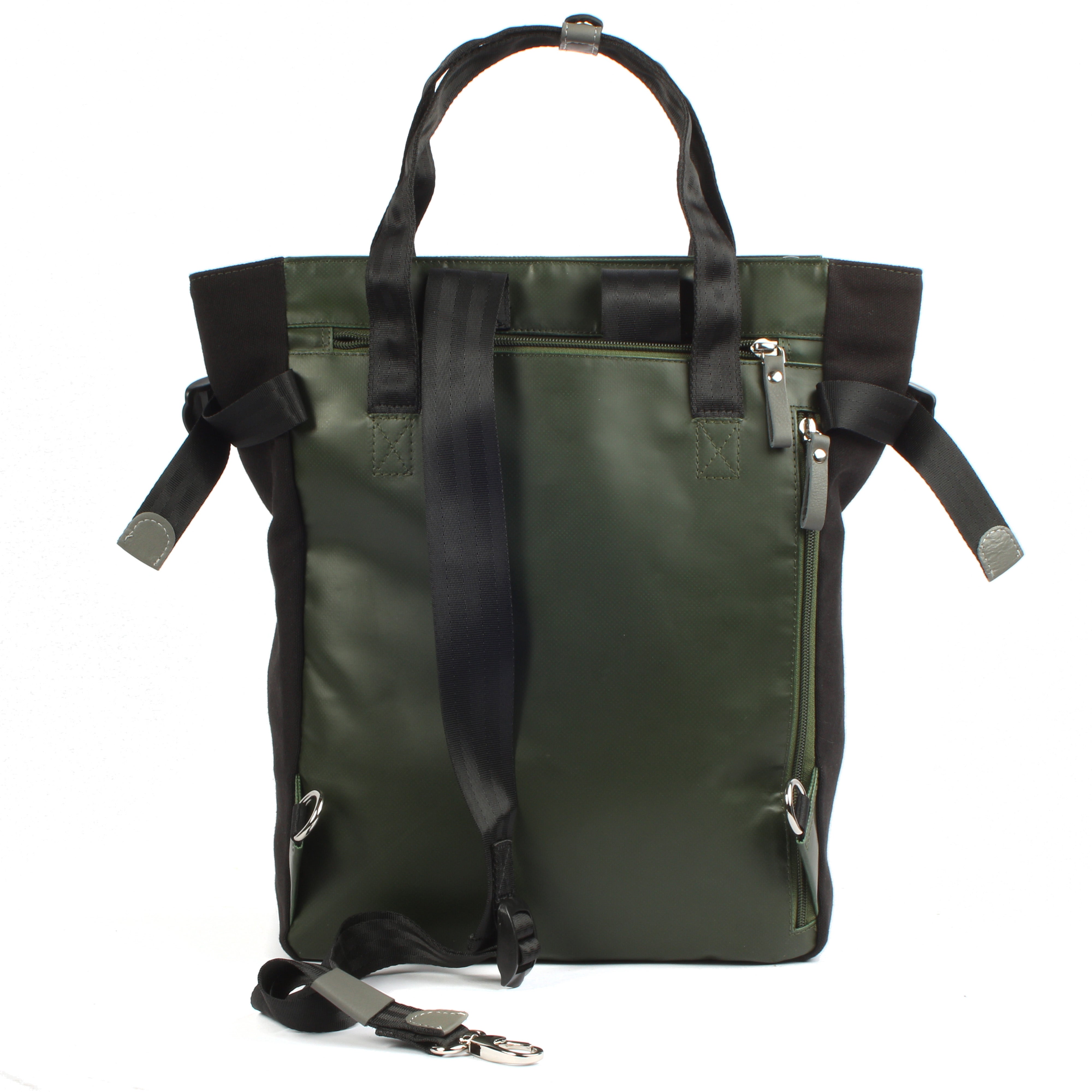 7clouds Mendo 7.4 junglegreen-laptop-shopper-backpack for ladies in RPET fabric-back