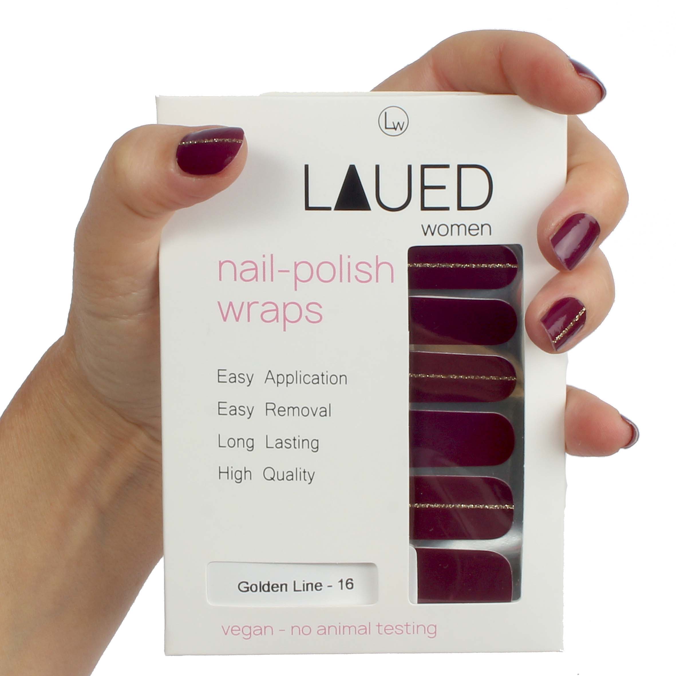 LAUED - feuils pour ongles - solid purple - Golden Line