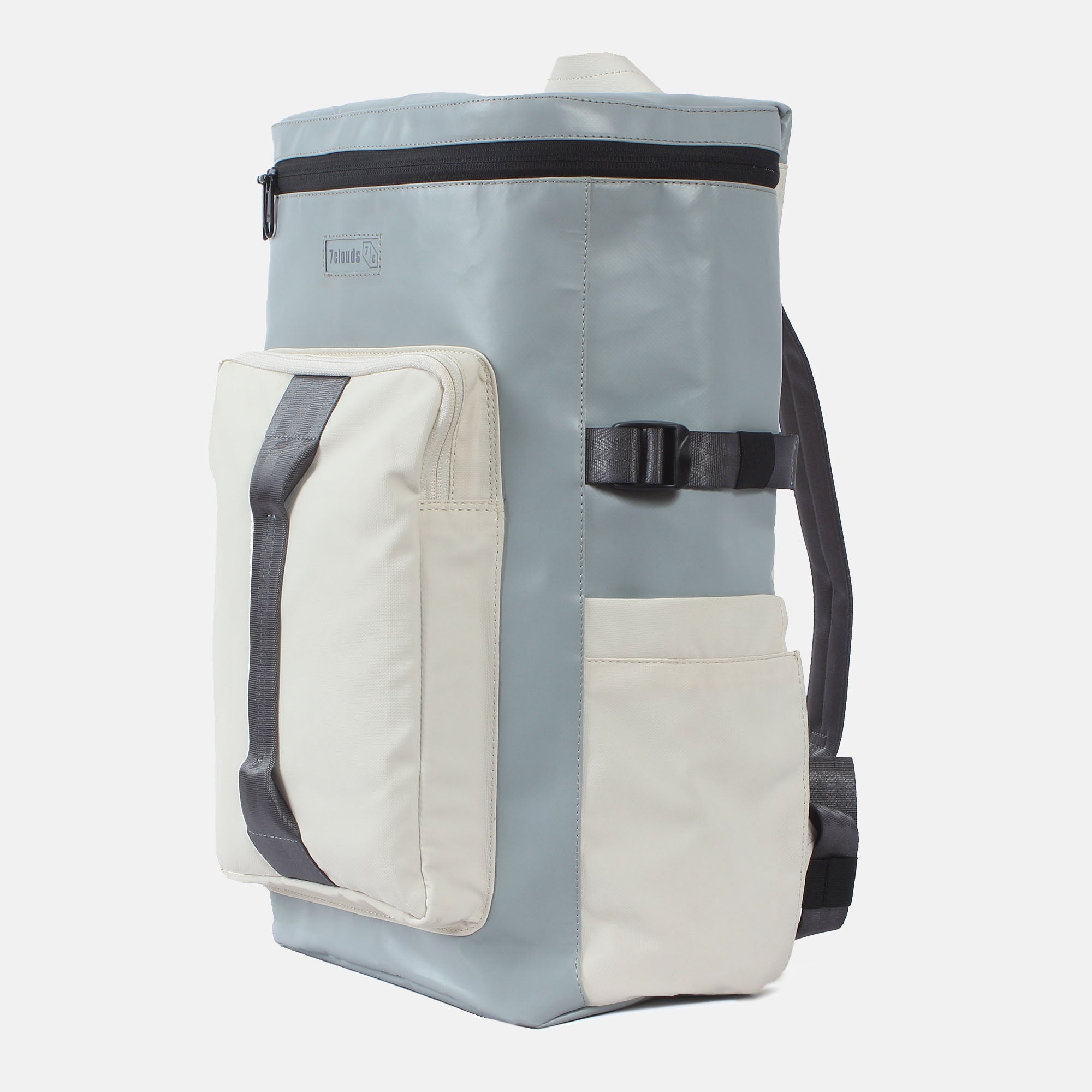 7clouds Laptop Rucksack Heloy 7.1 grey-off white Eitenansicht
